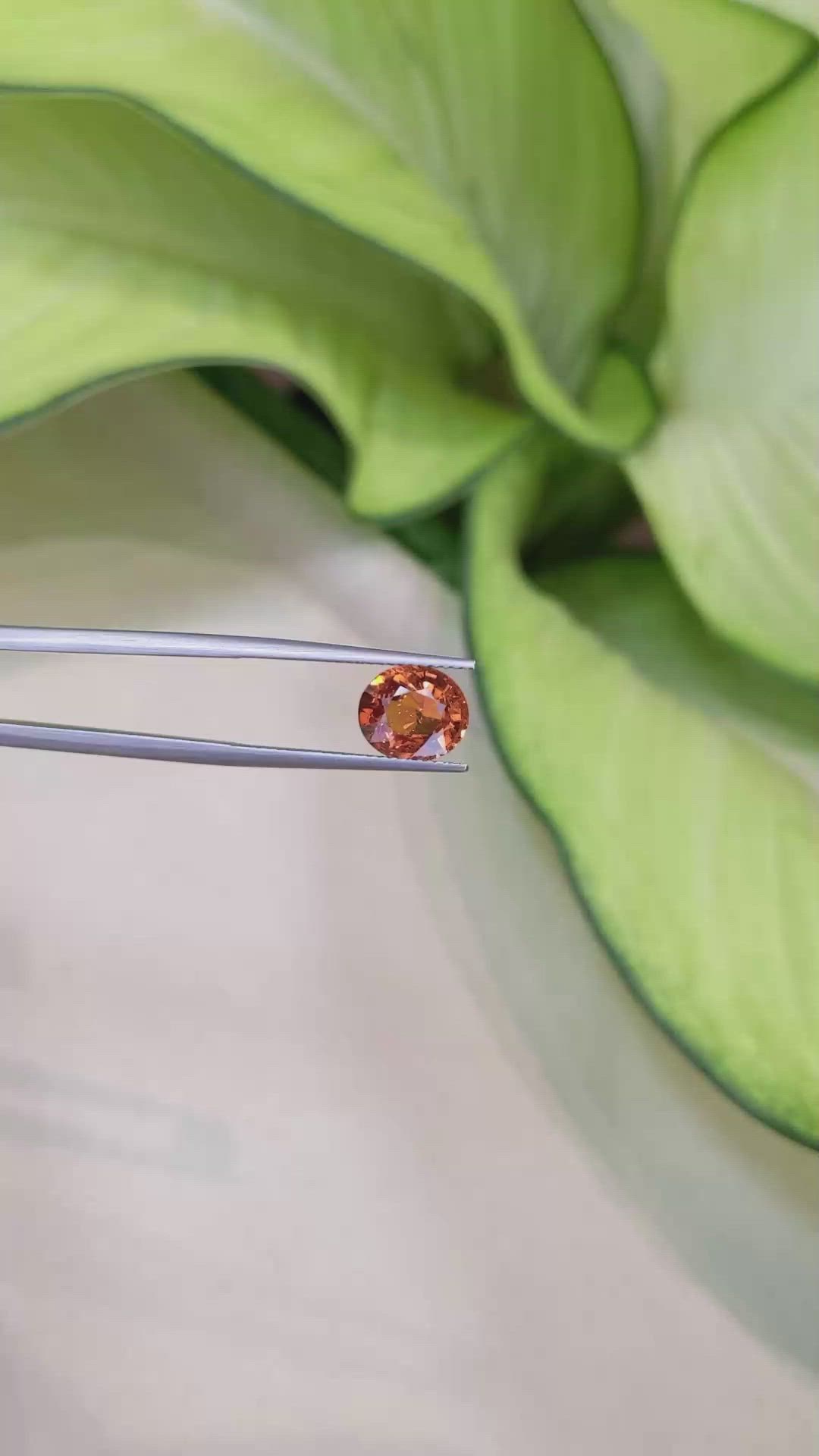 3.31 Ct. Spessartite Garnet from Ceylon (Sri Lanka) Size Video