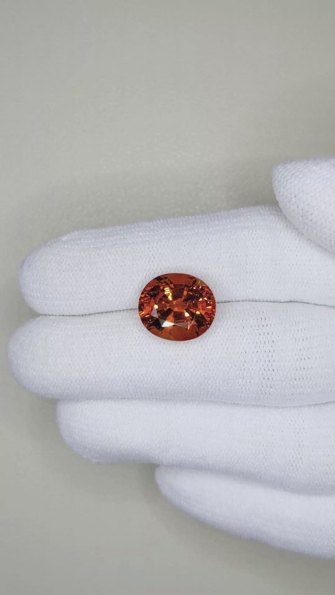 8.29 Ct. Spessartite Garnet from Ceylon (Sri Lanka) Size Video
