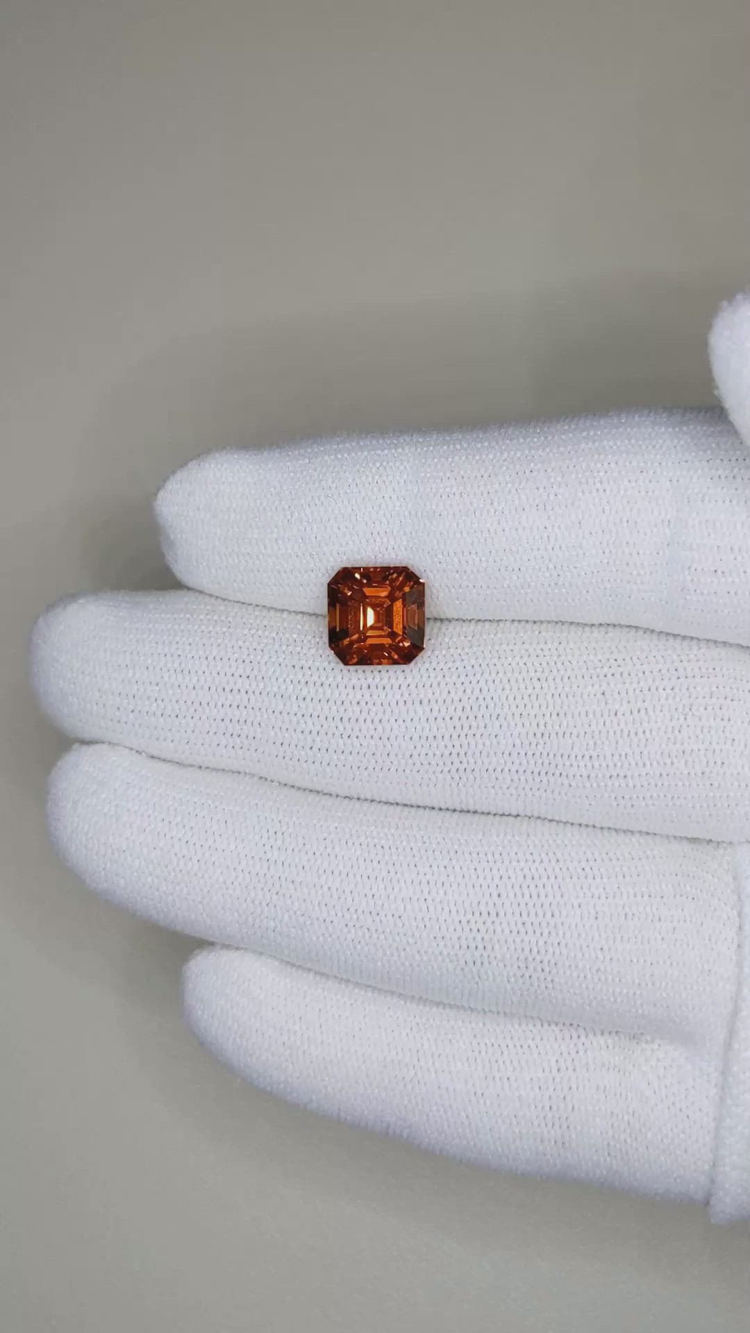 5.34 Ct. Spessartite Garnet from Ceylon (Sri Lanka) Size Video