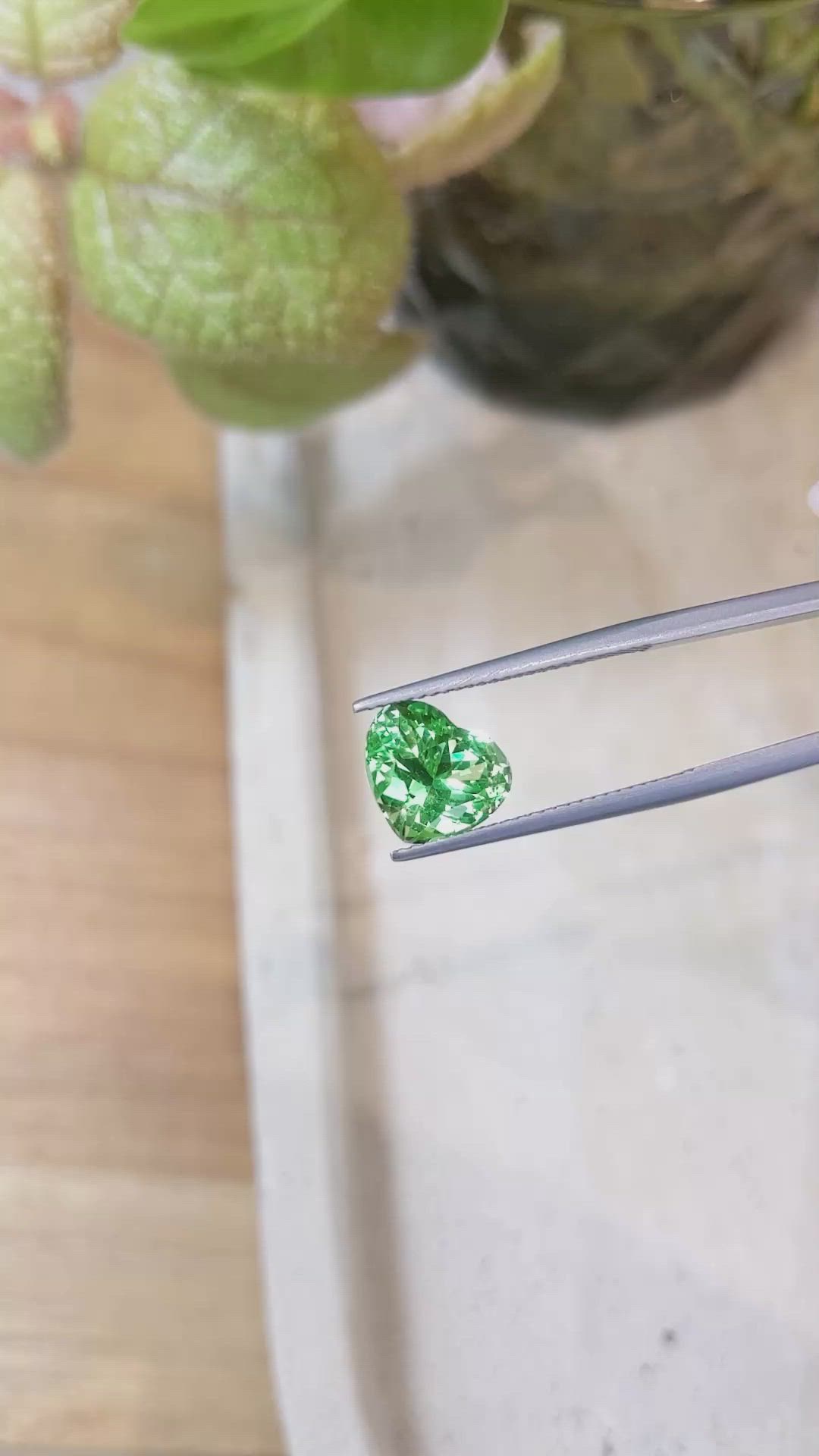 2.60 Ct. Tsavorite Garnet from Tanzania Size Video