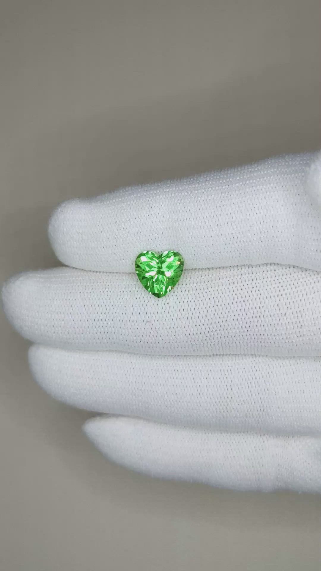 2.60 Ct. Tsavorite Garnet from Tanzania Size Video