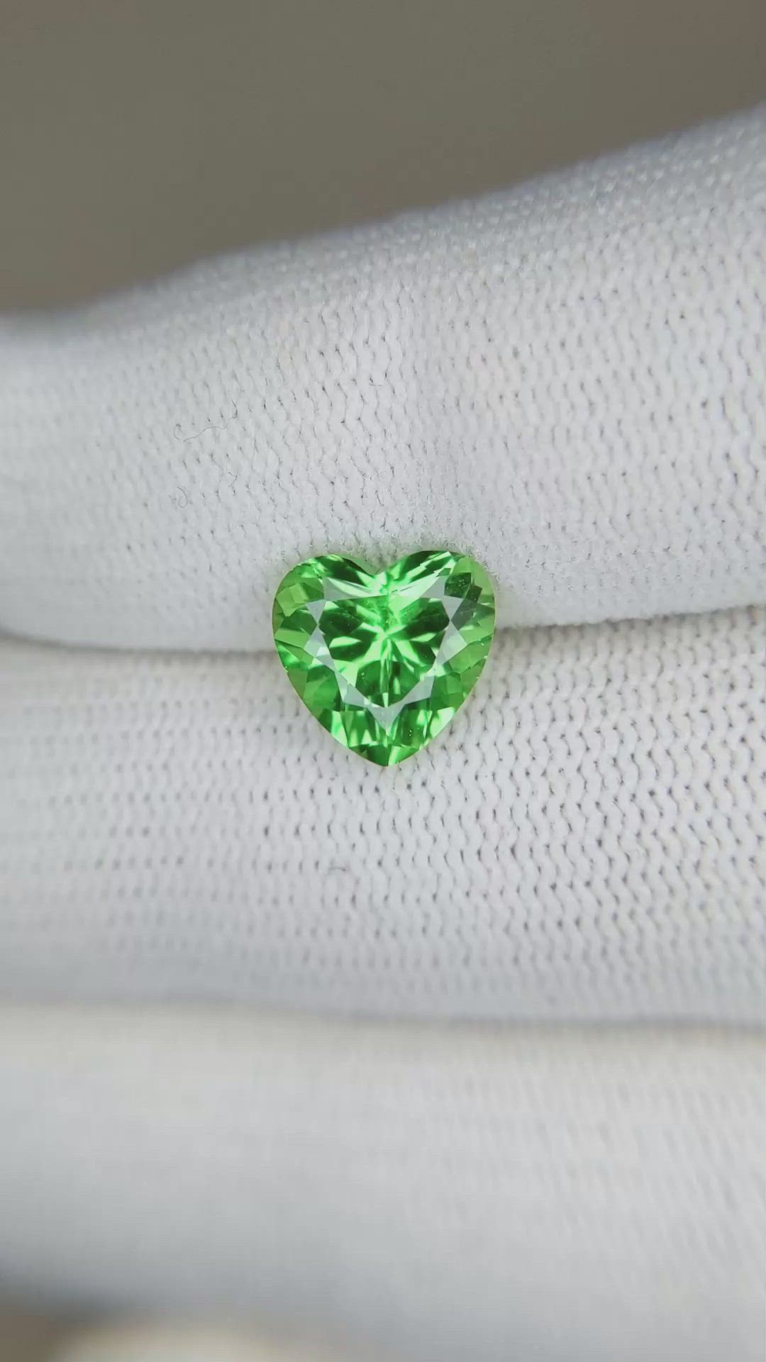 2.60 Ct. Tsavorite Garnet from Tanzania Size Video
