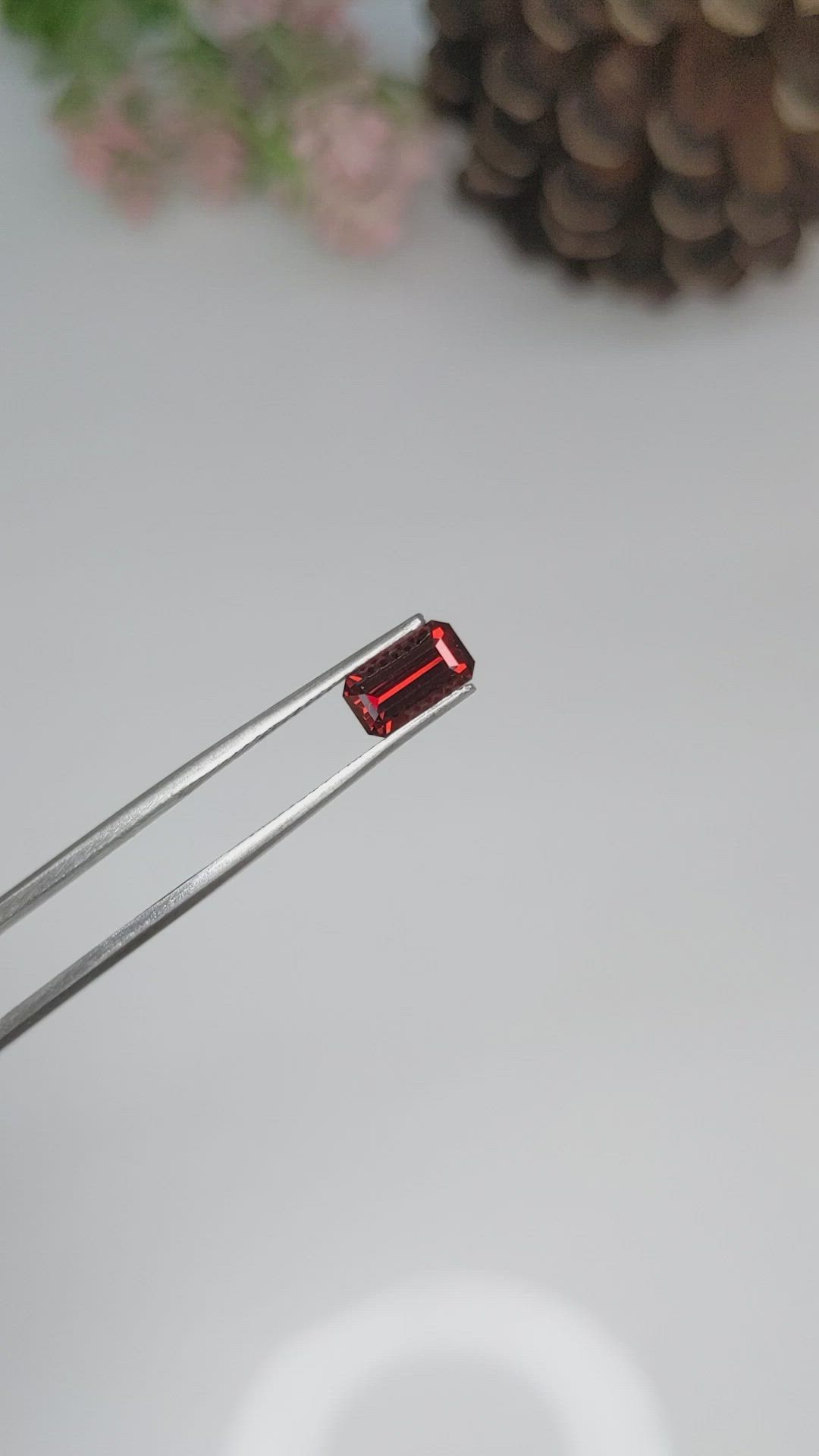 1.69 Ct. Garnet from Ceylon (Sri Lanka) Size Video