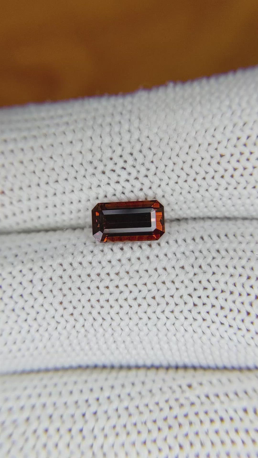 1.69 Ct. Garnet from Ceylon (Sri Lanka) Size Video