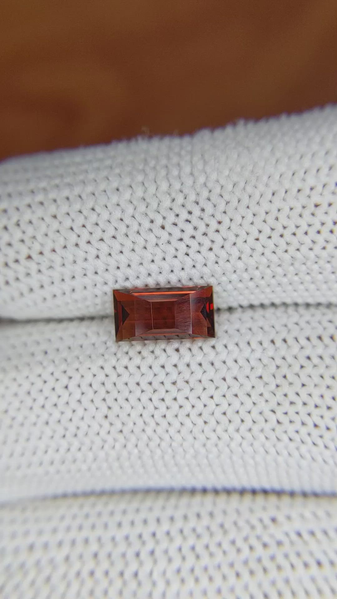 1.53 Ct. Garnet from Ceylon (Sri Lanka) Size Video