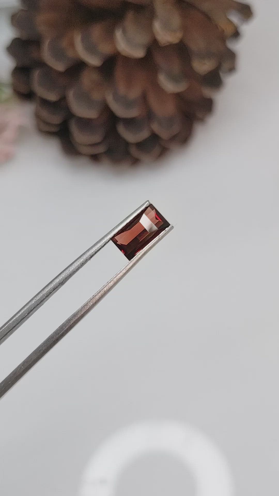 1.53 Ct. Garnet from Ceylon (Sri Lanka) Size Video