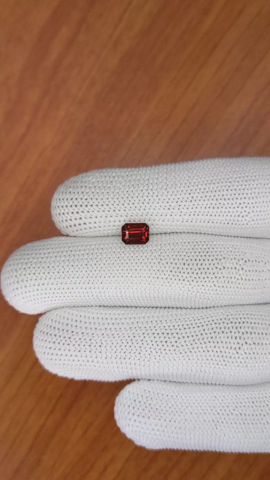 1.25 Ct. Garnet from Ceylon (Sri Lanka) Size Video