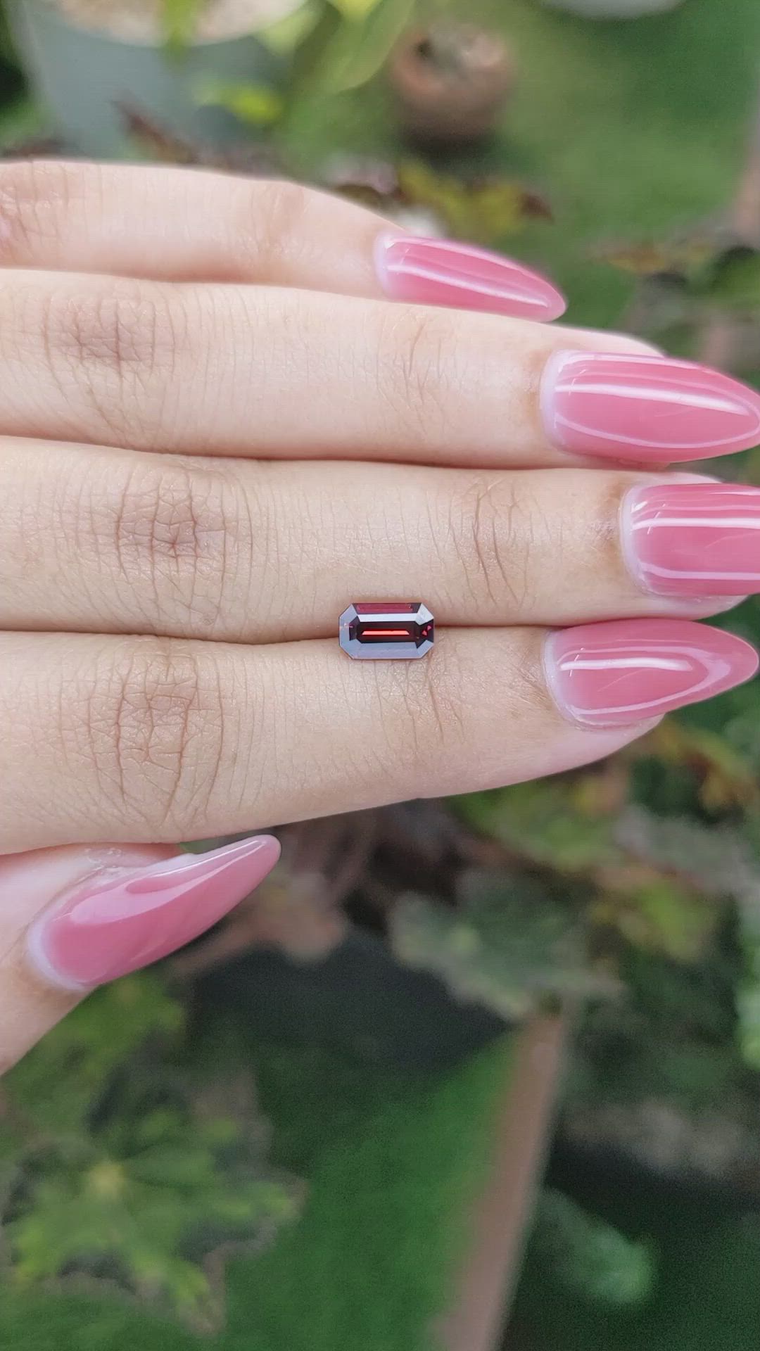 1.10 Ct. Garnet from Ceylon (Sri Lanka) Size Video