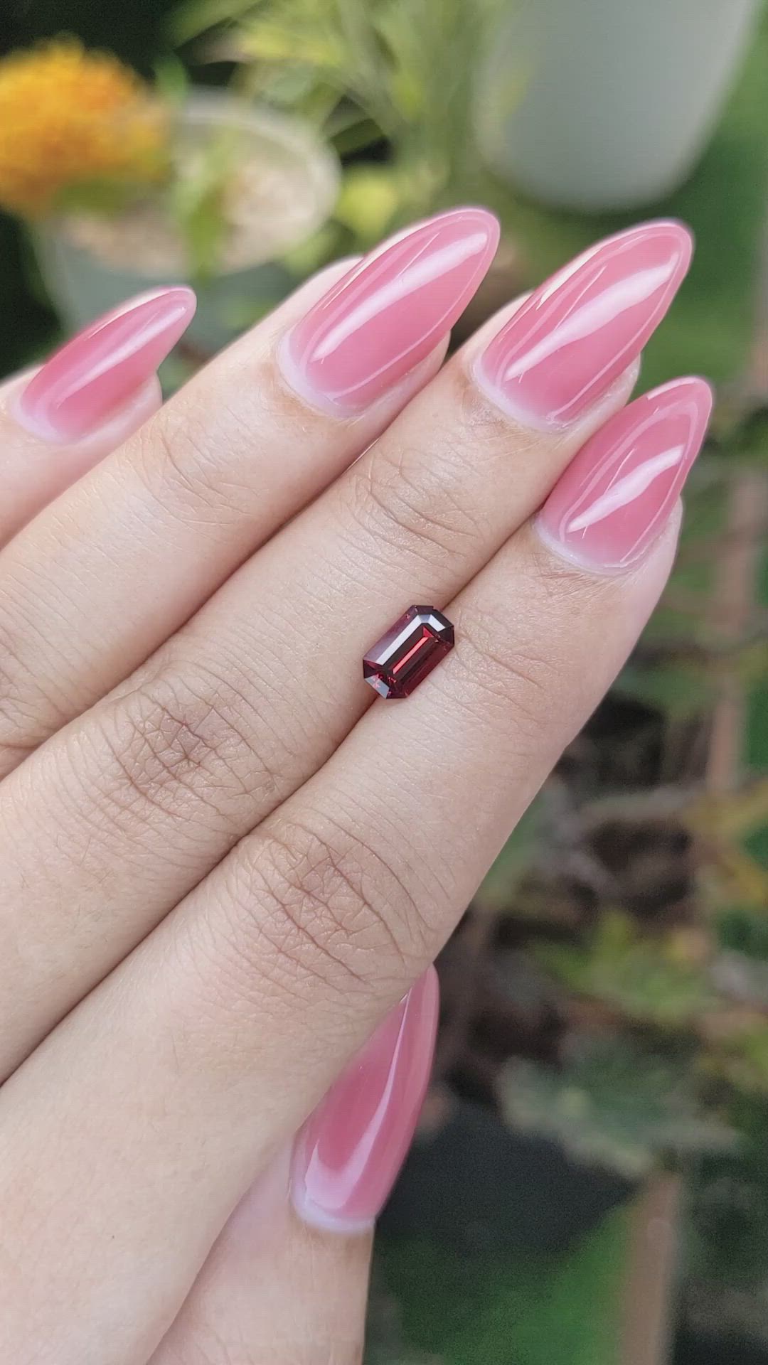 1.10 Ct. Garnet from Ceylon (Sri Lanka) Size Video