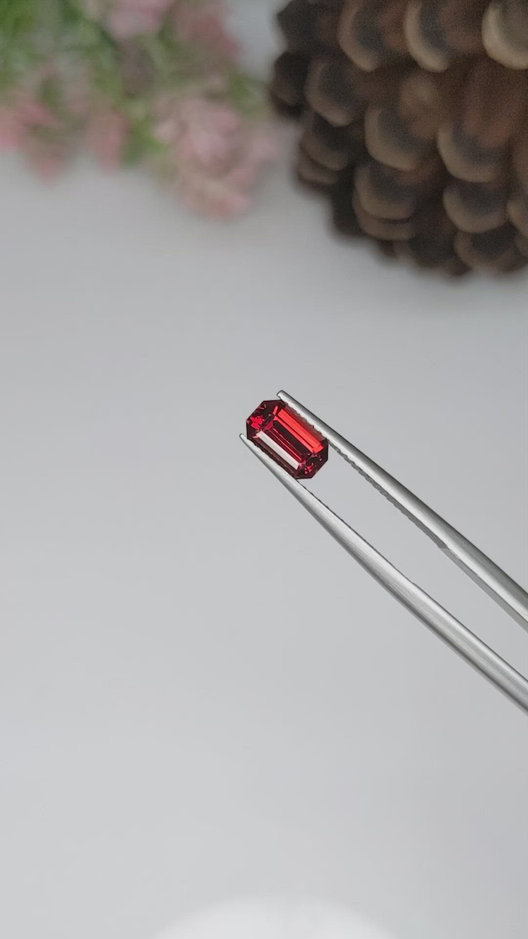 1.10 Ct. Garnet from Ceylon (Sri Lanka) Size Video