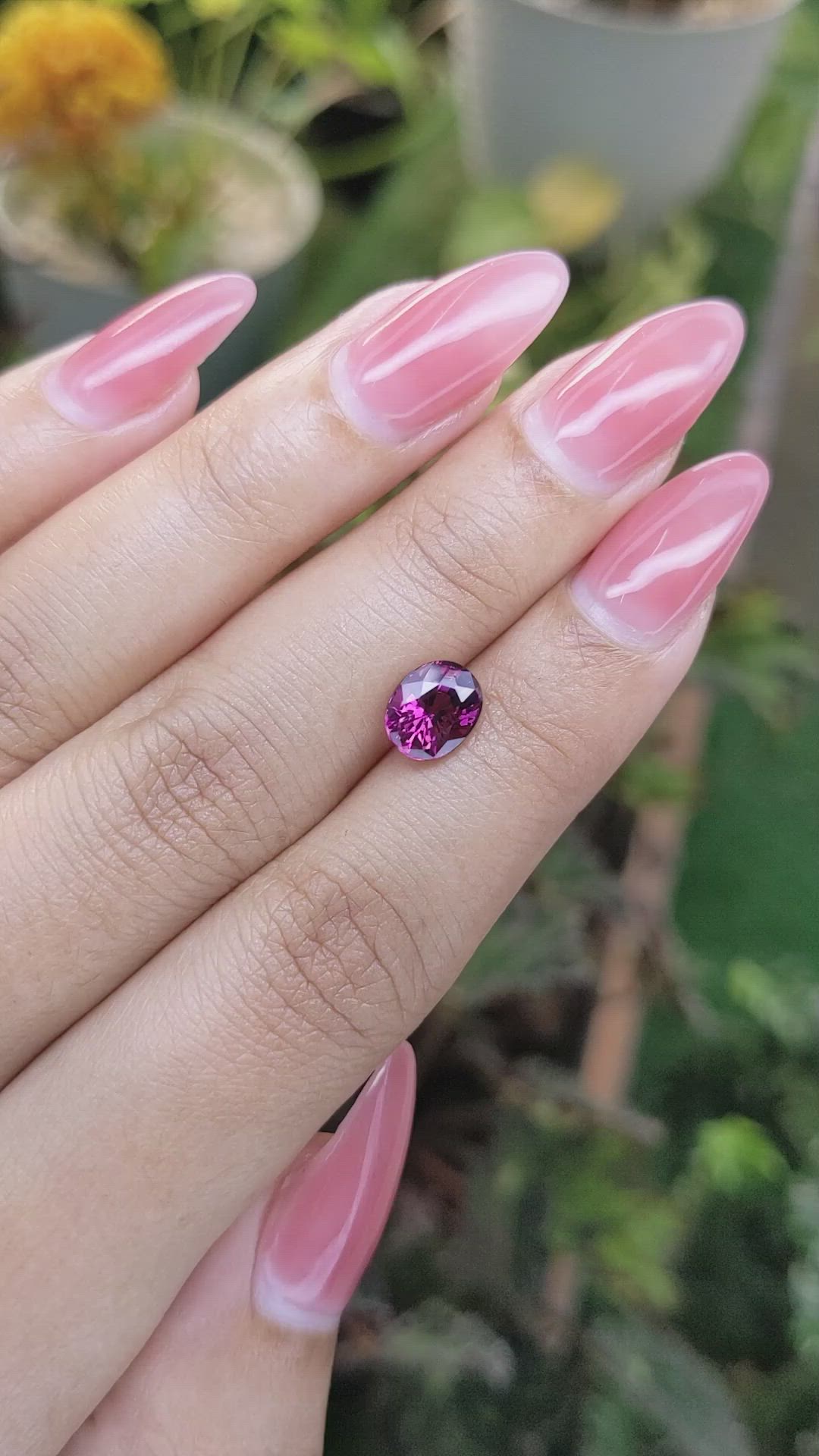 2.02 Ct. Rhodolite Garnet from Ceylon (Sri Lanka) Size Video