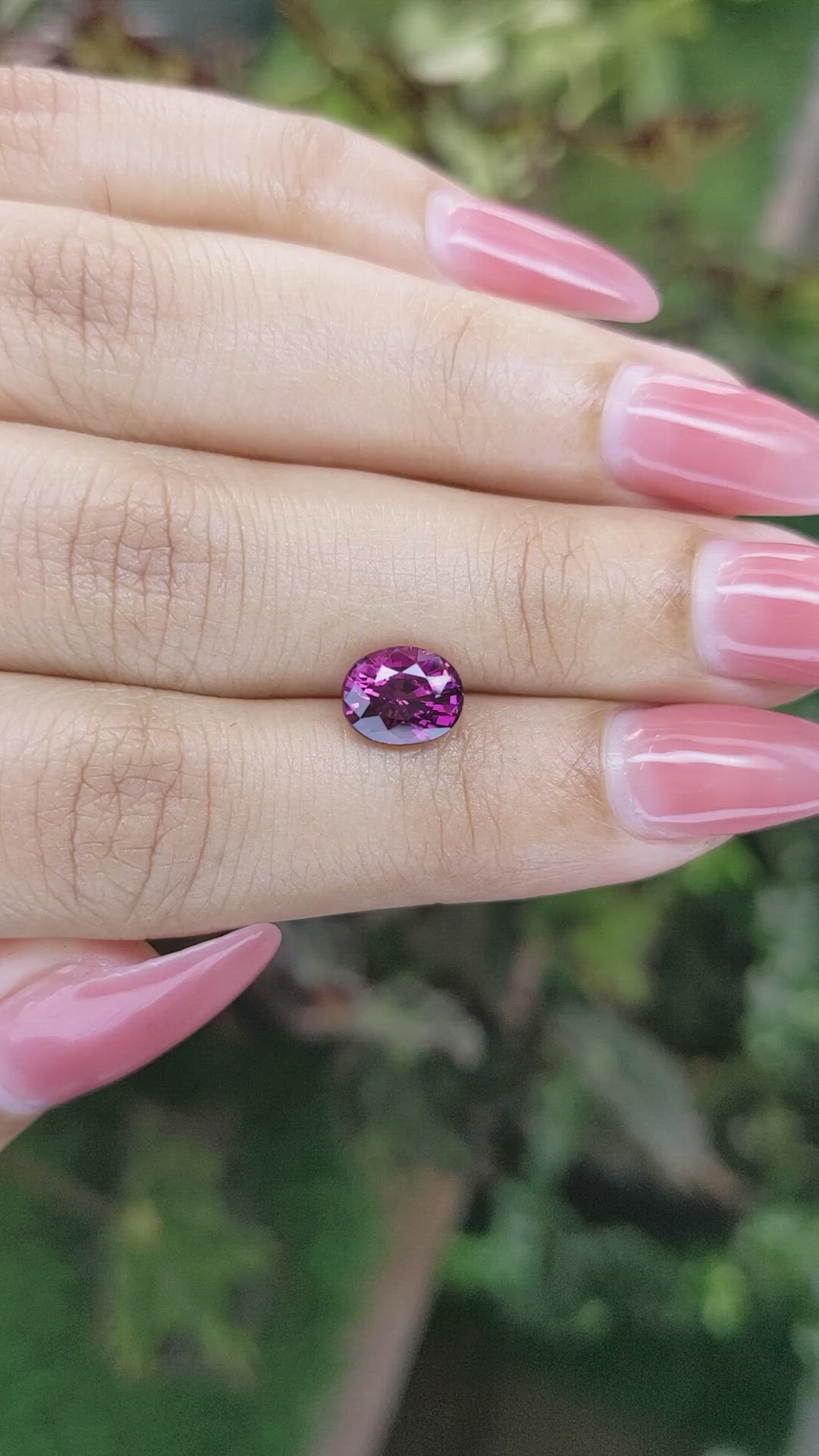 2.02 Ct. Rhodolite Garnet from Ceylon (Sri Lanka) Size Video