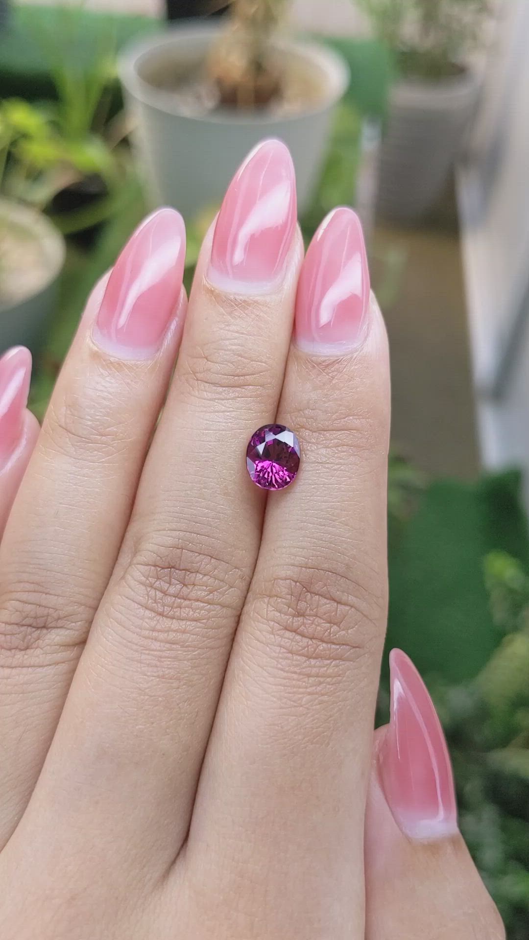 2.02 Ct. Rhodolite Garnet from Ceylon (Sri Lanka) Size Video