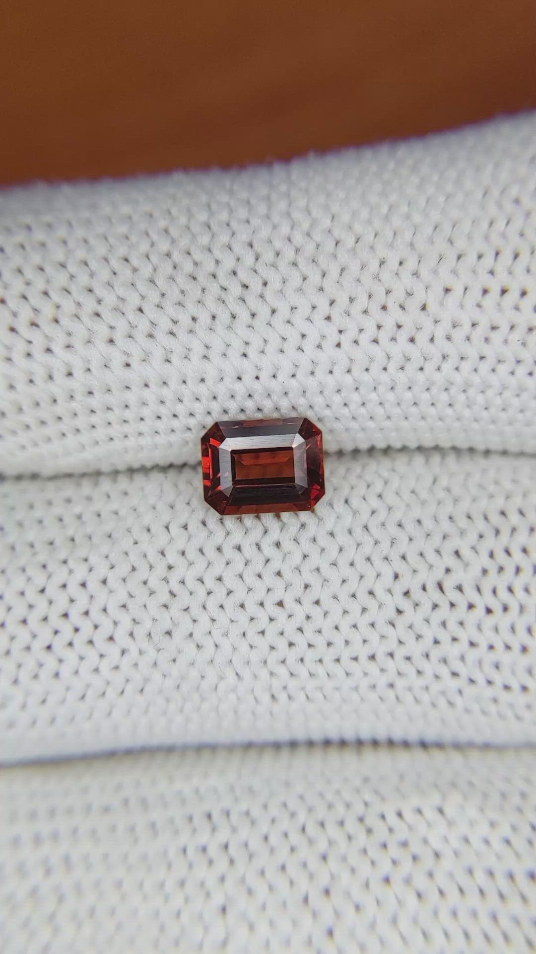 1.22 Ct. Garnet from Ceylon (Sri Lanka) Size Video