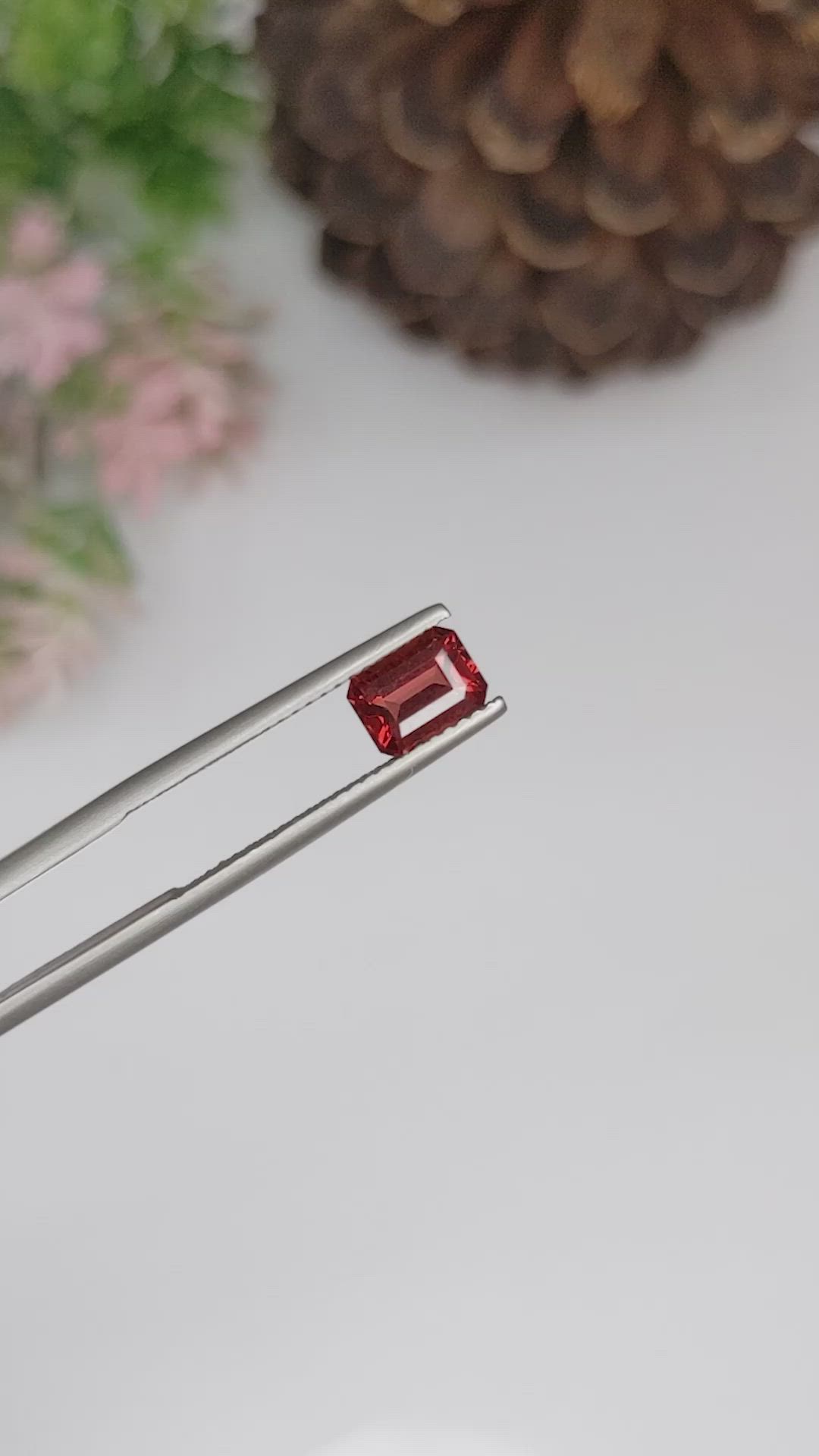1.22 Ct. Garnet from Ceylon (Sri Lanka) Size Video