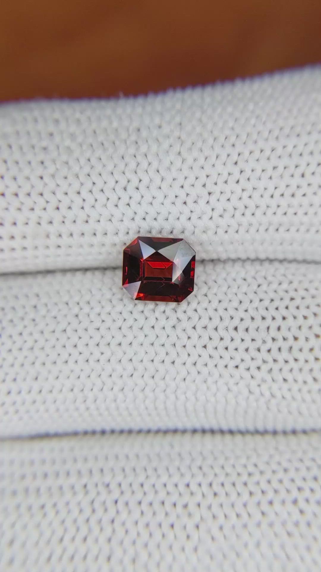 1.46 Ct. Garnet from Ceylon (Sri Lanka) Size Video
