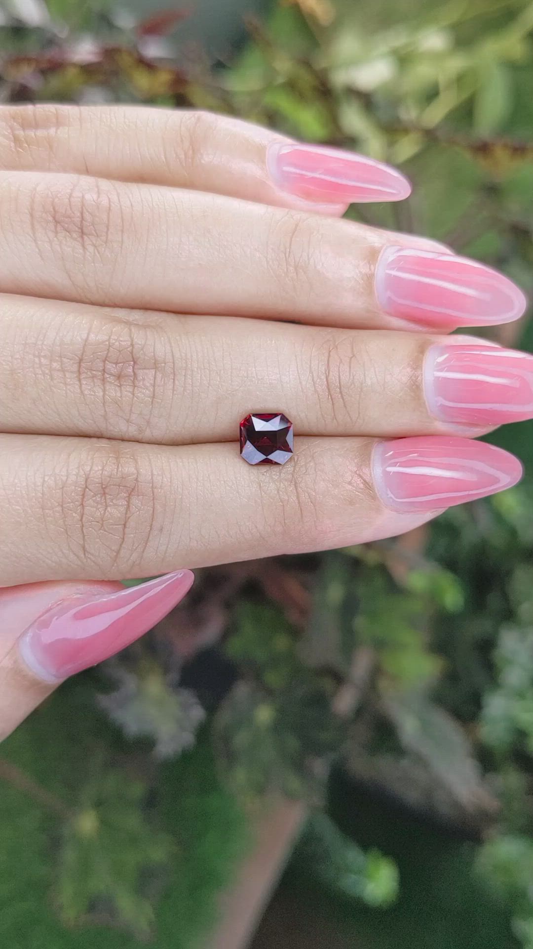 1.49 Ct. Garnet from Ceylon (Sri Lanka) Size Video