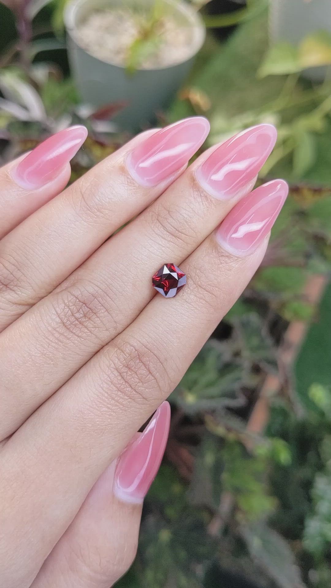 1.49 Ct. Garnet from Ceylon (Sri Lanka) Size Video