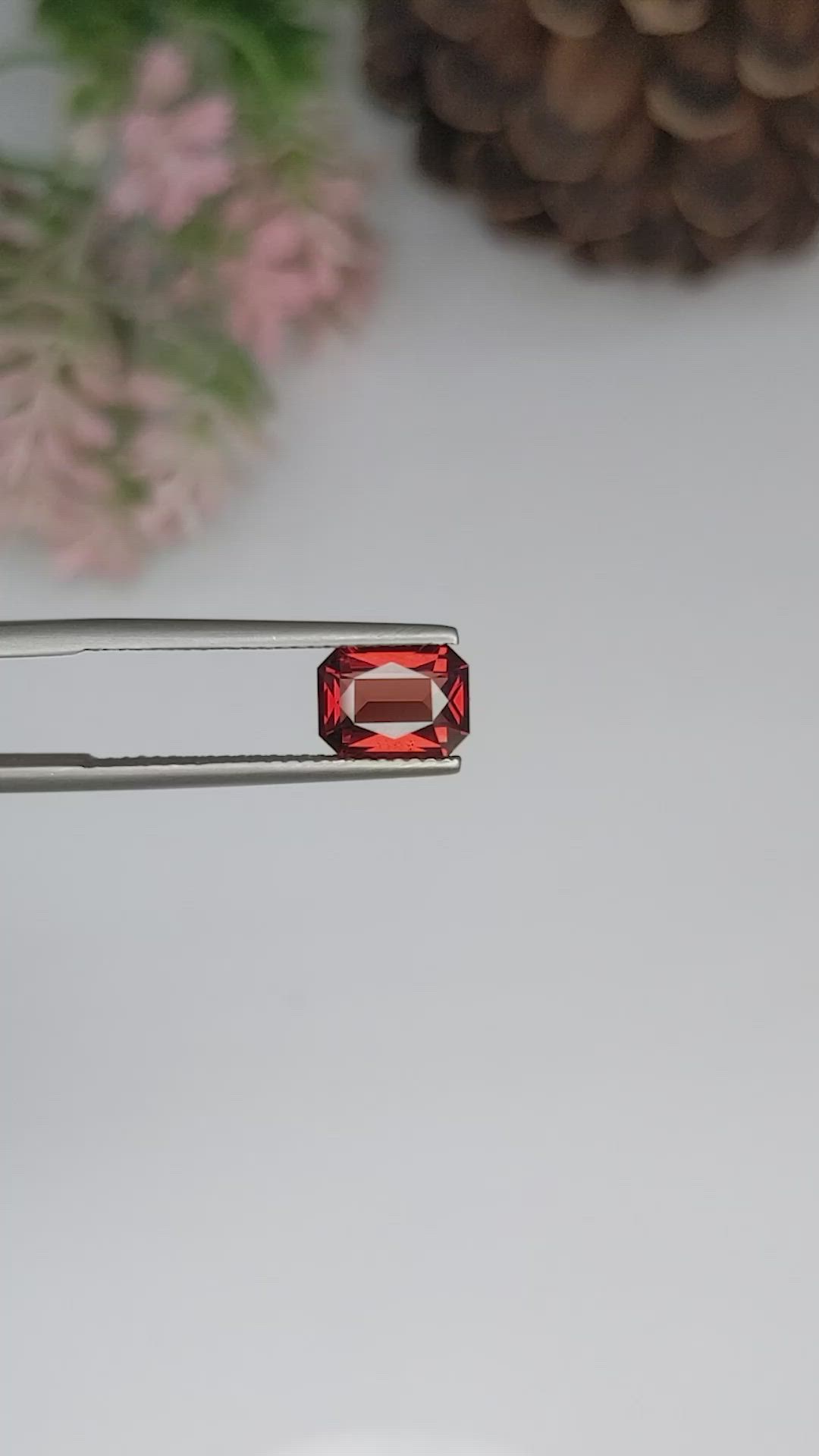 1.78 Ct. Garnet from Ceylon (Sri Lanka) Size Video