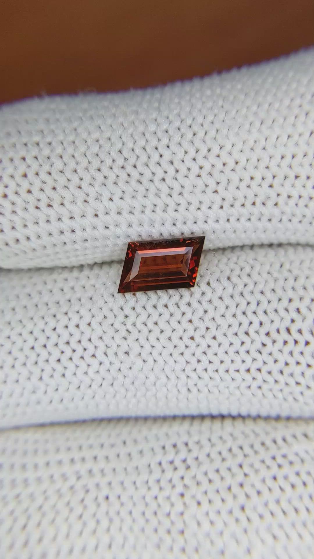 1.14 Ct. Garnet from Ceylon (Sri Lanka) Size Video