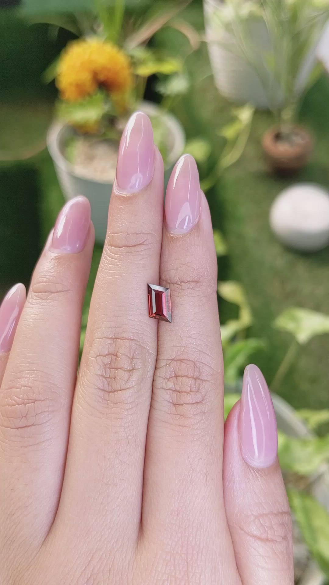 1.14 Ct. Garnet from Ceylon (Sri Lanka) Size Video