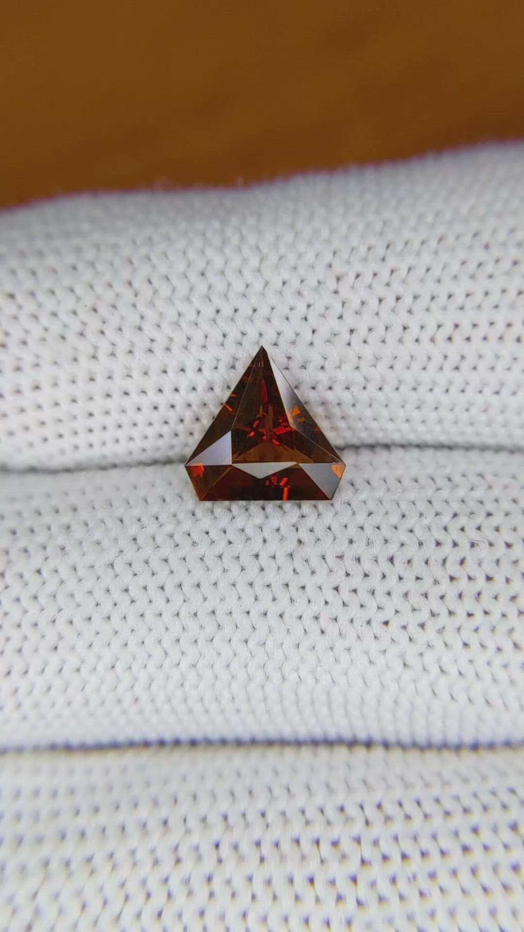 1.86 Ct. Garnet from Ceylon (Sri Lanka) Size Video