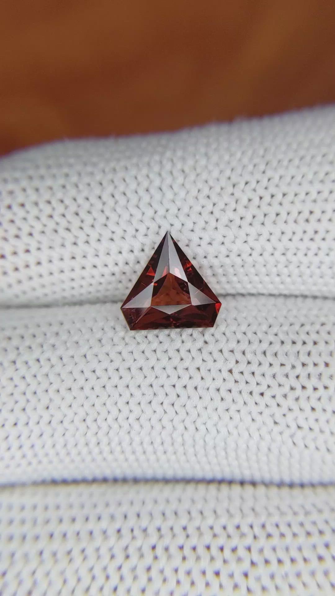 1.74 Ct. Garnet from Ceylon (Sri Lanka) Size Video