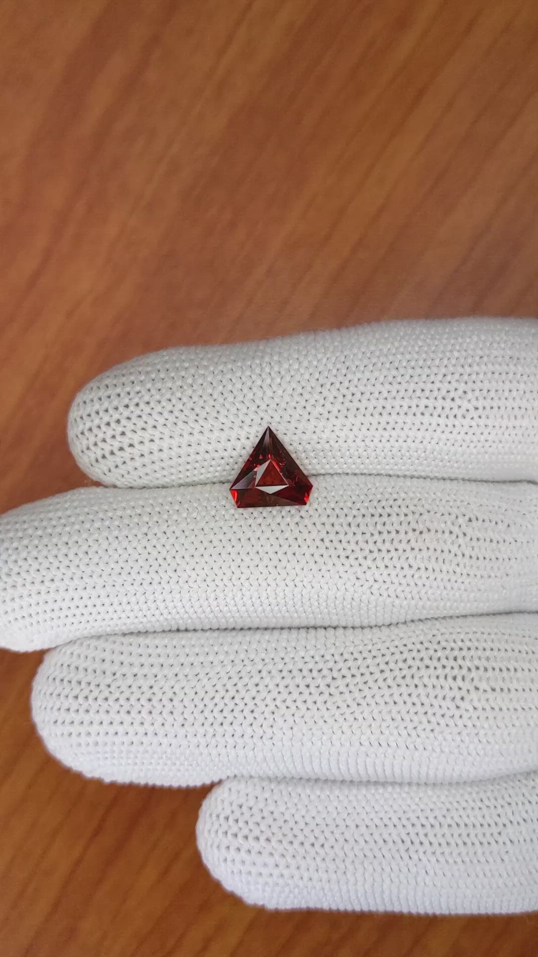 1.74 Ct. Garnet from Ceylon (Sri Lanka) Size Video