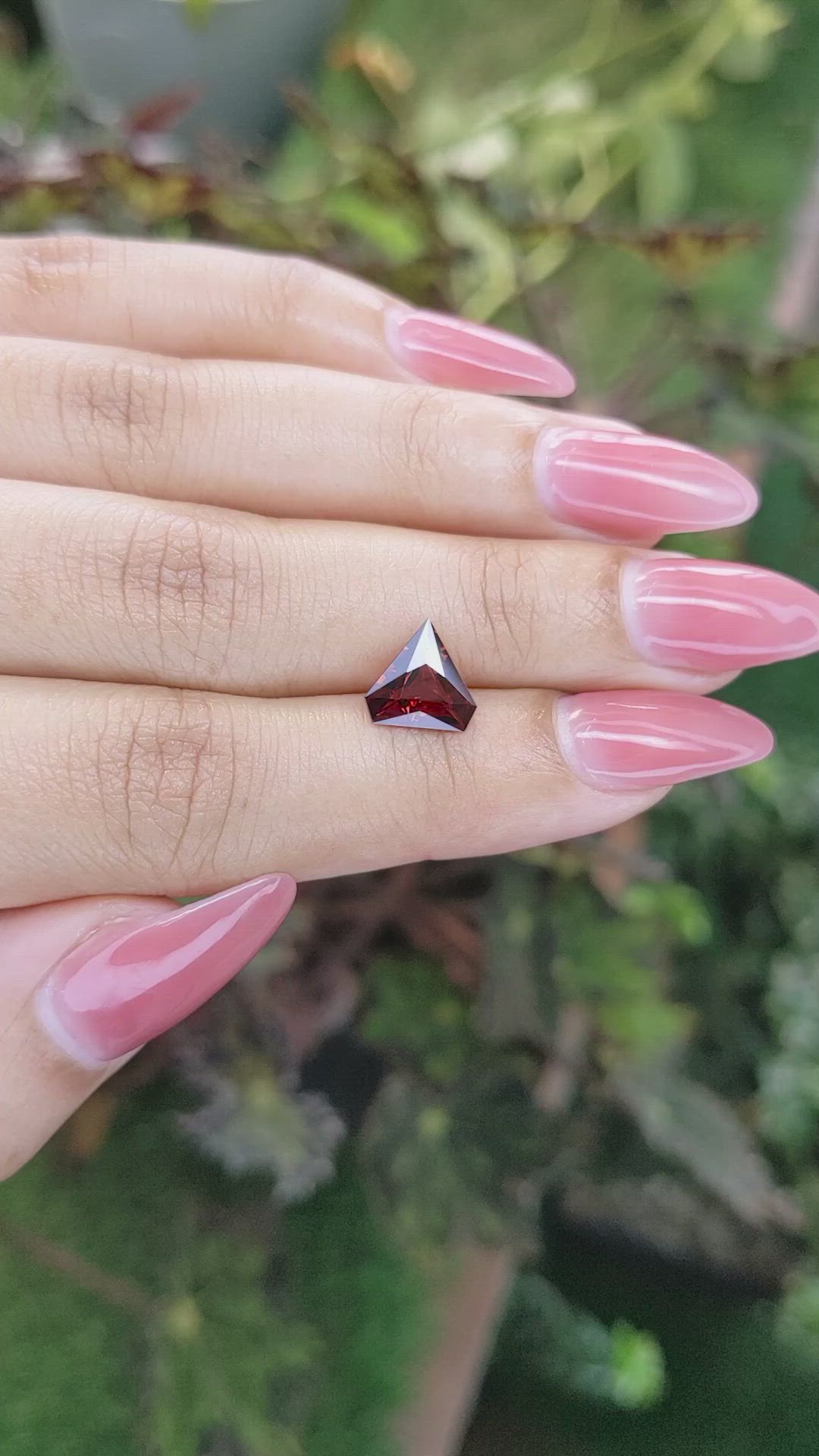 1.74 Ct. Garnet from Ceylon (Sri Lanka) Size Video