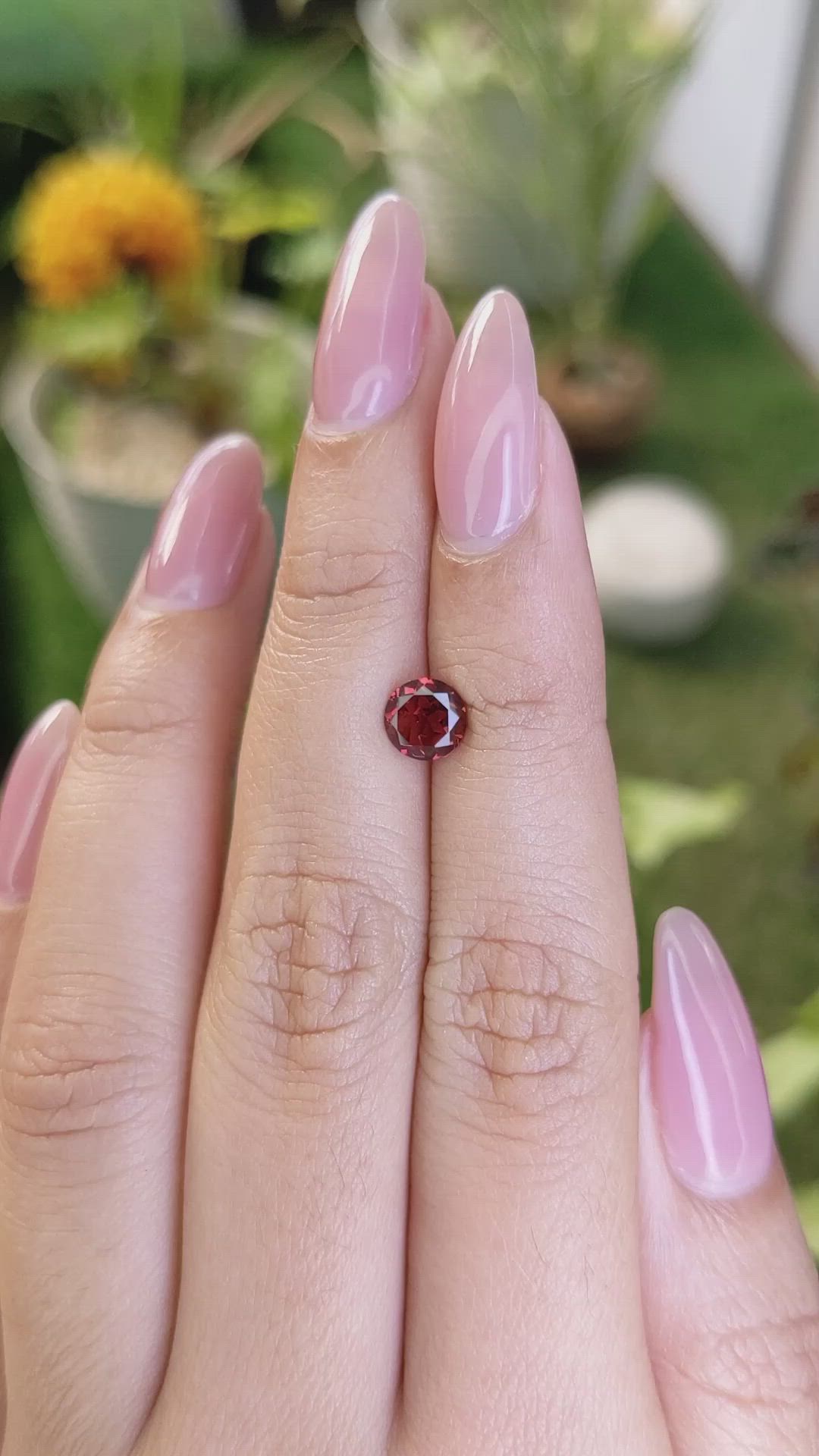 0.96 Ct. Almandine Garnet from Ceylon (Sri Lanka) Size Video