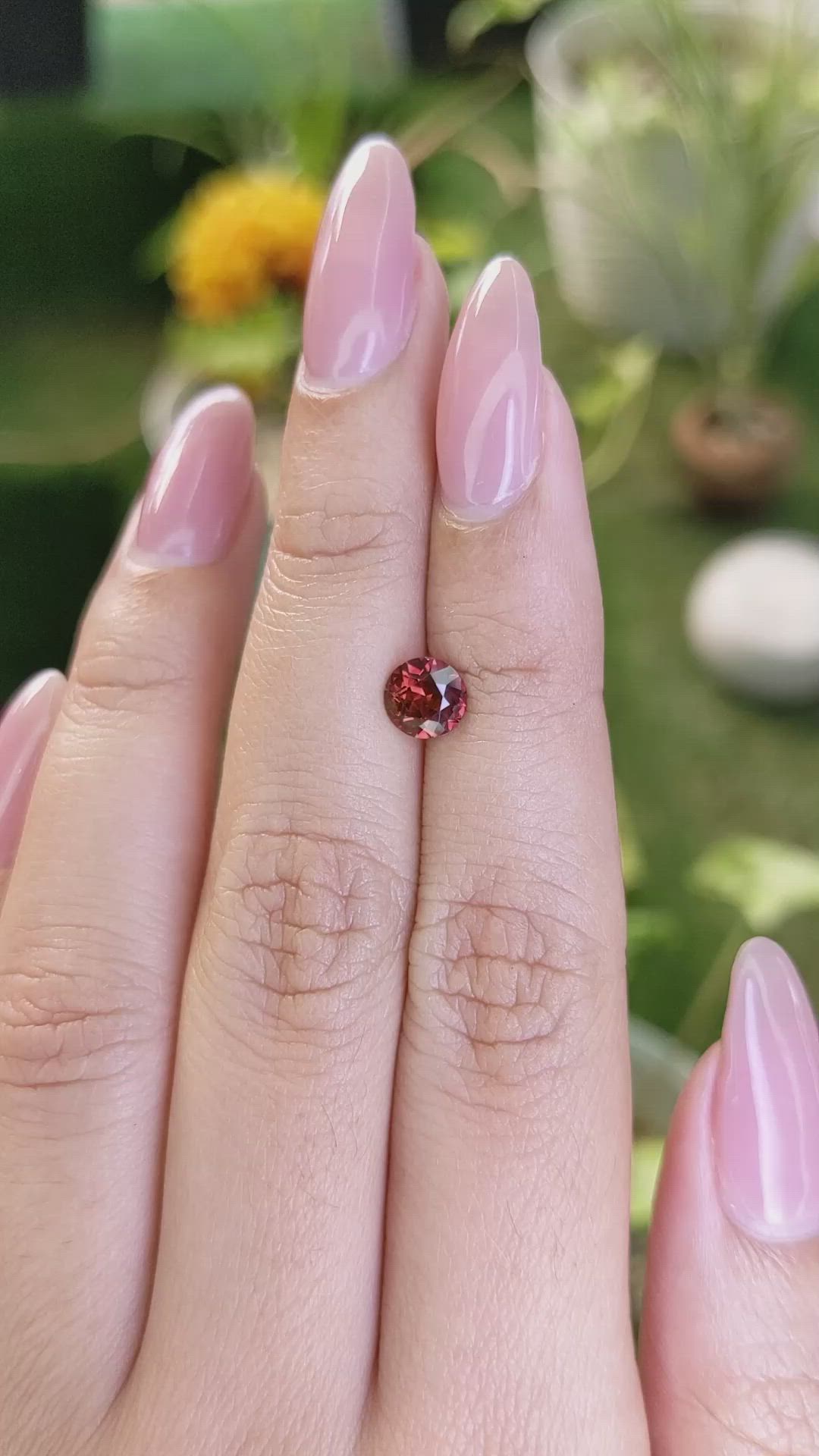 0.87 Ct. Almandine Garnet from Ceylon (Sri Lanka) Size Video