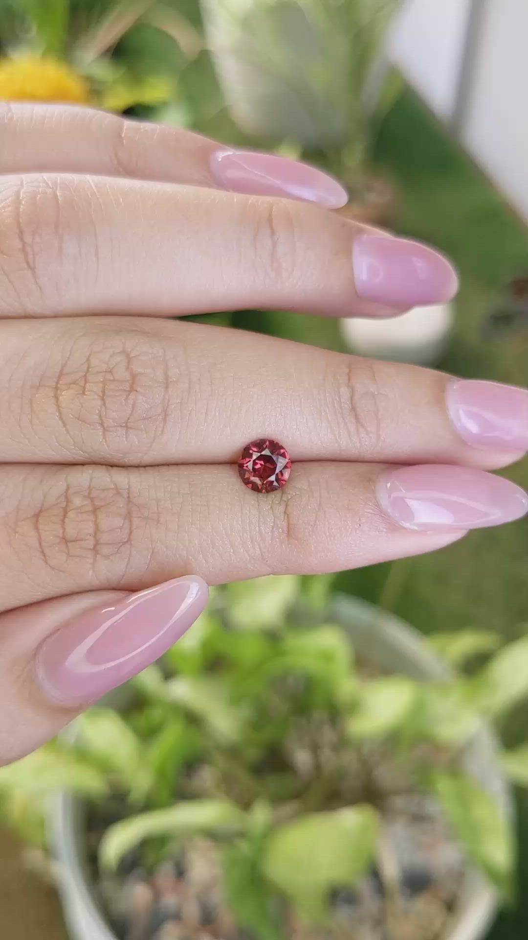 0.87 Ct. Almandine Garnet from Ceylon (Sri Lanka) Size Video