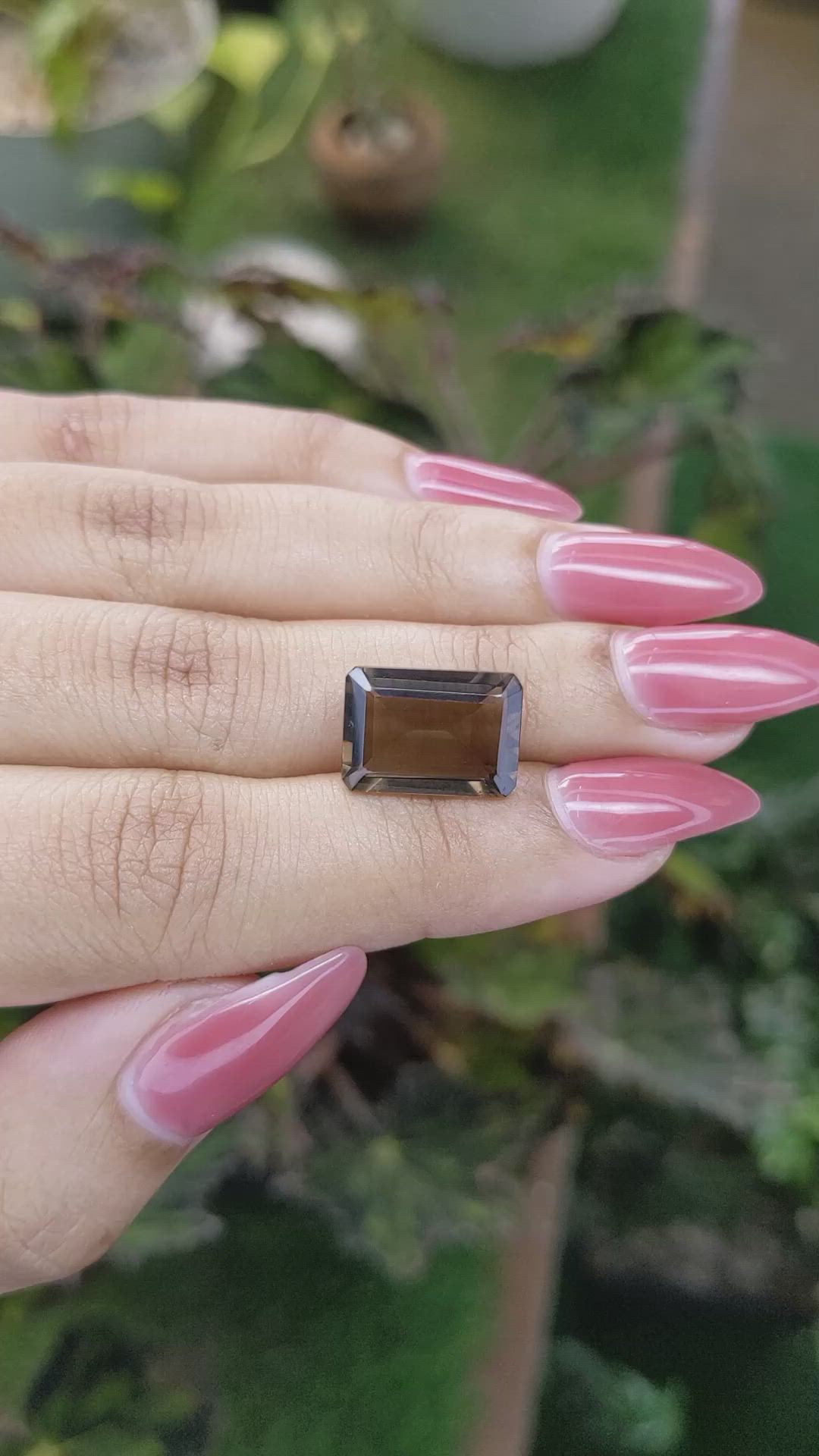 6.19 Ct. Smokey Quartz from Ceylon (Sri Lanka) Size Video