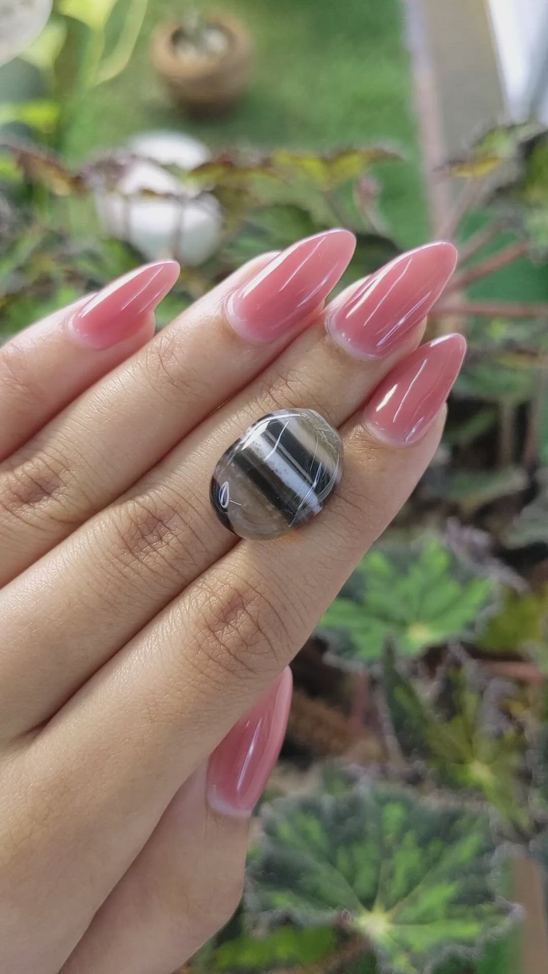 17.18 Ct. Cabochon Onyx from Madagascar Size Video