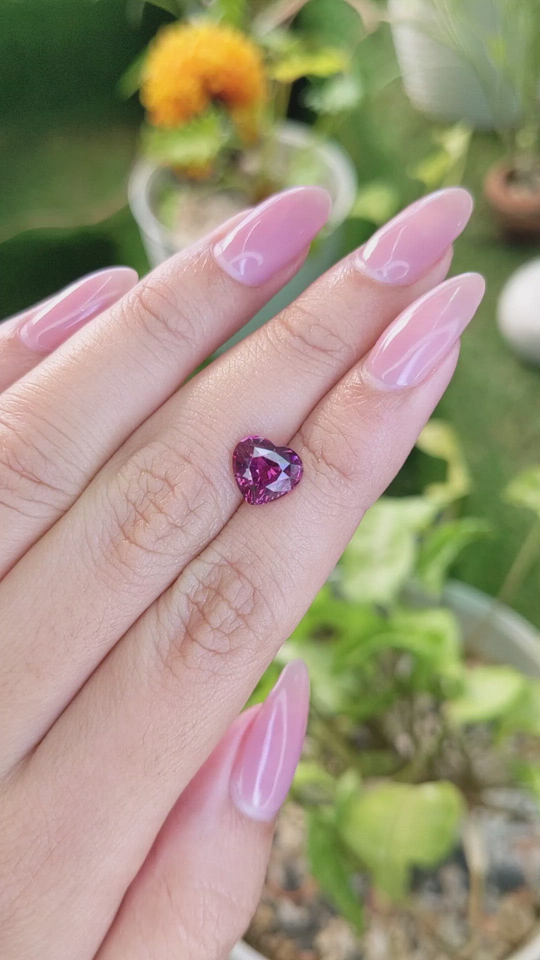 2.96 Ct. Garnet from Ceylon (Sri Lanka) Size Video