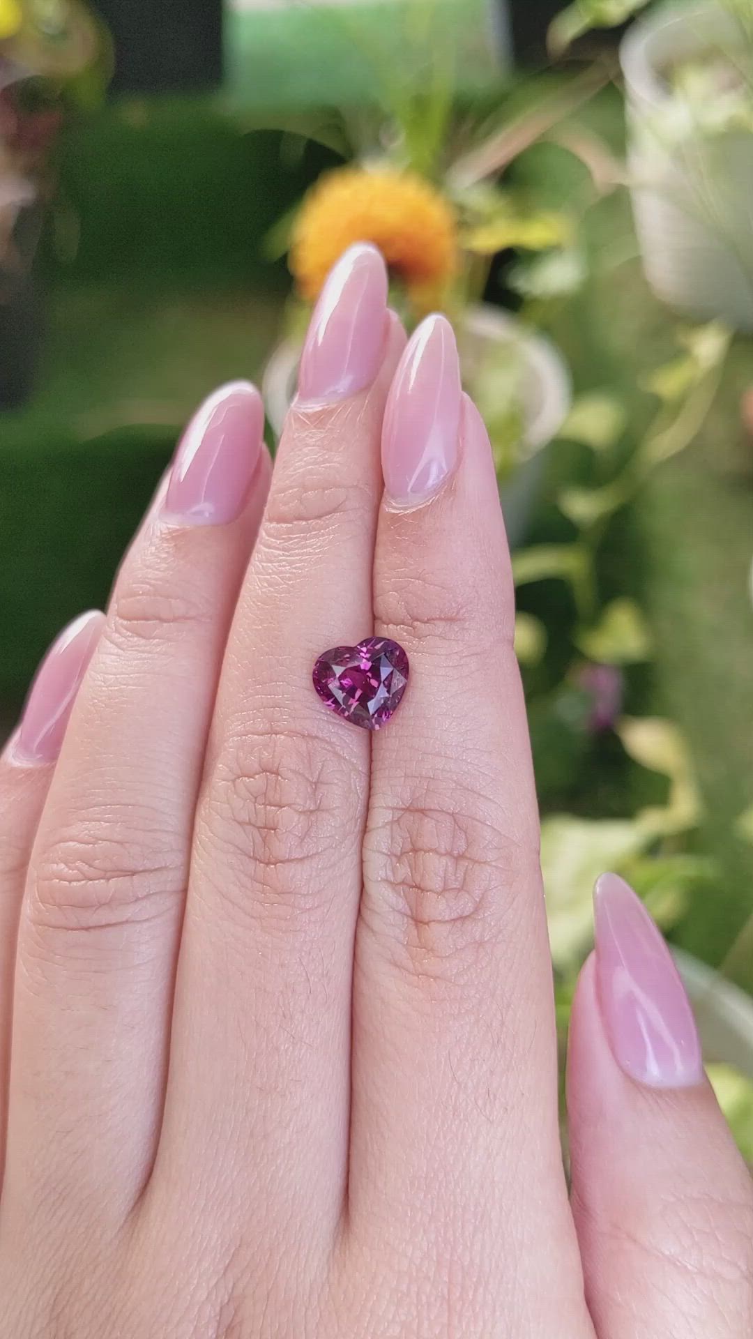 2.96 Ct. Garnet from Ceylon (Sri Lanka) Size Video