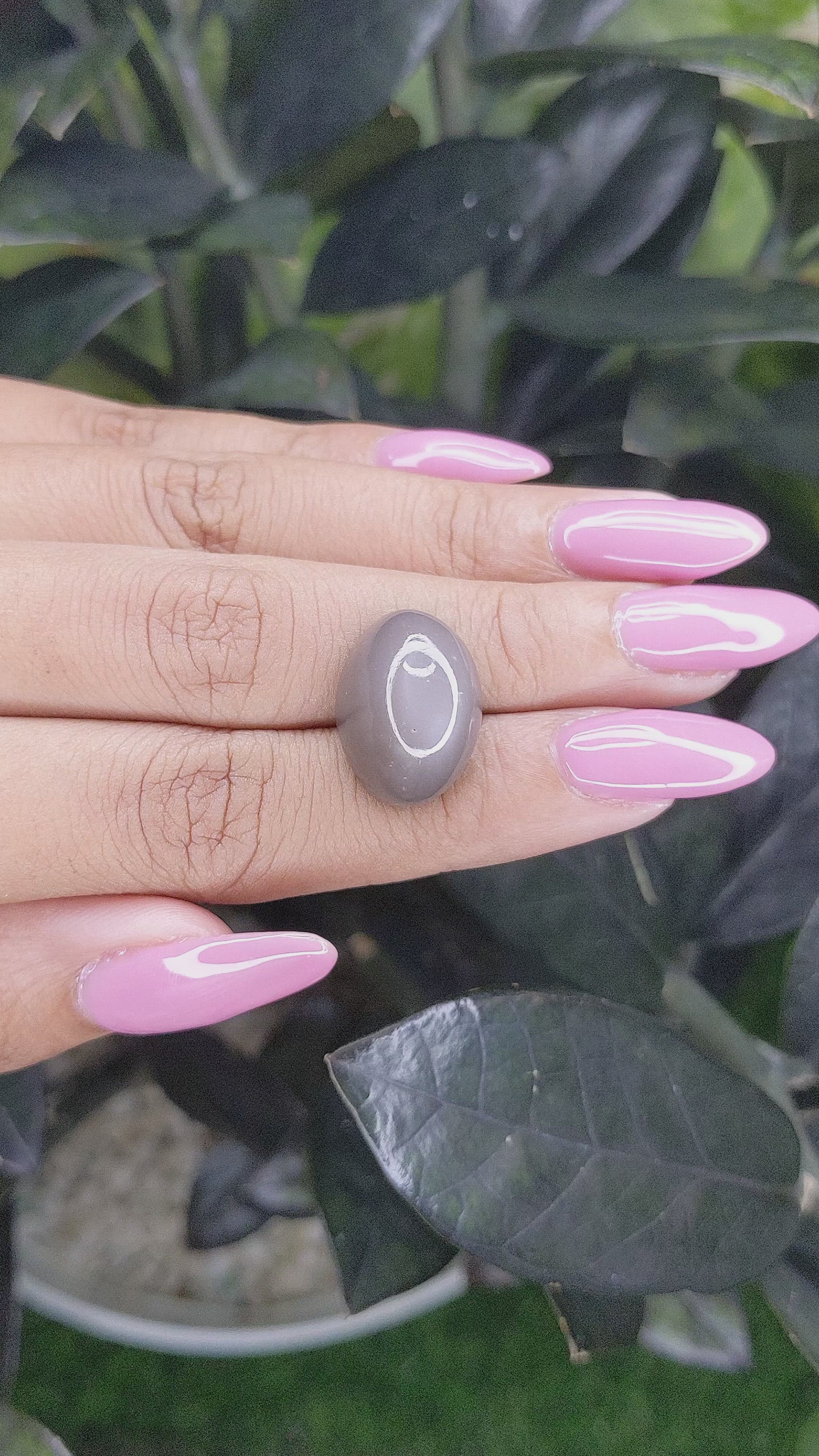 18.57 Ct. Cabochon Moonstone from Ceylon (Sri Lanka) Size Video