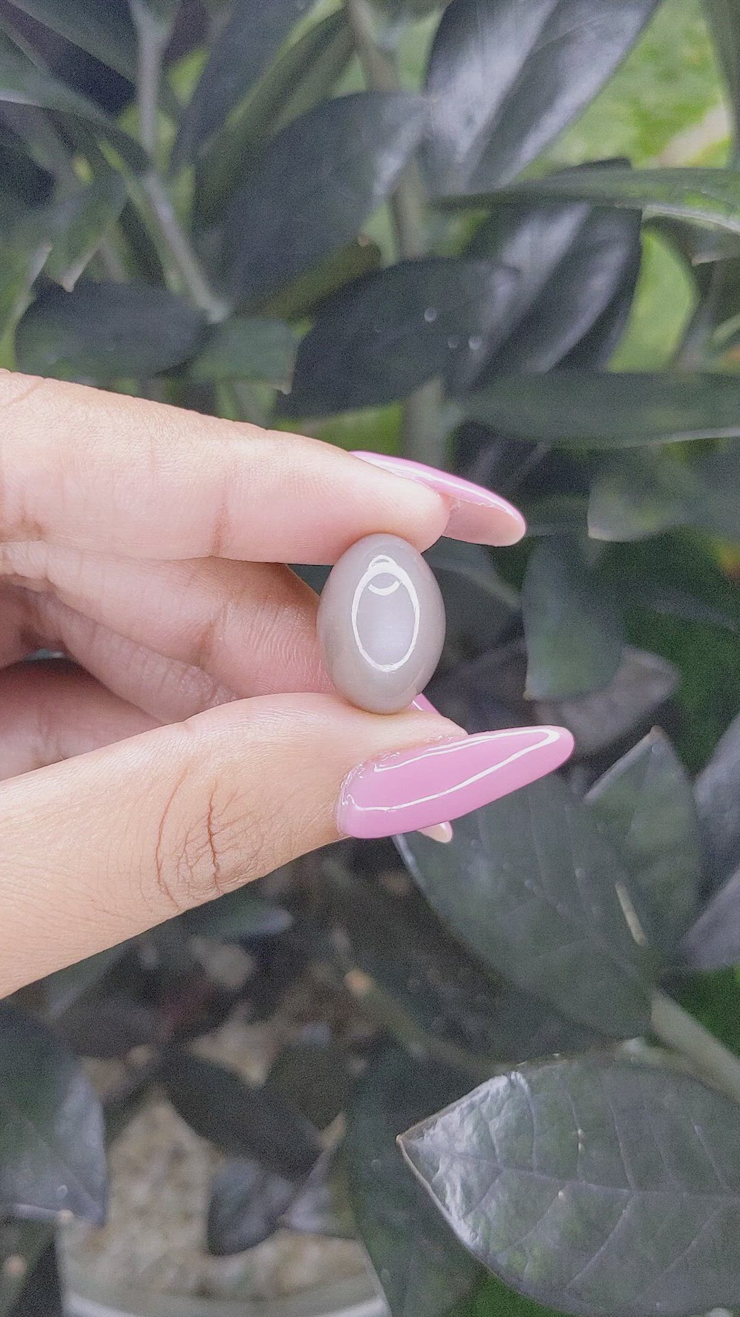 18.57 Ct. Cabochon Moonstone from Ceylon (Sri Lanka) Size Video