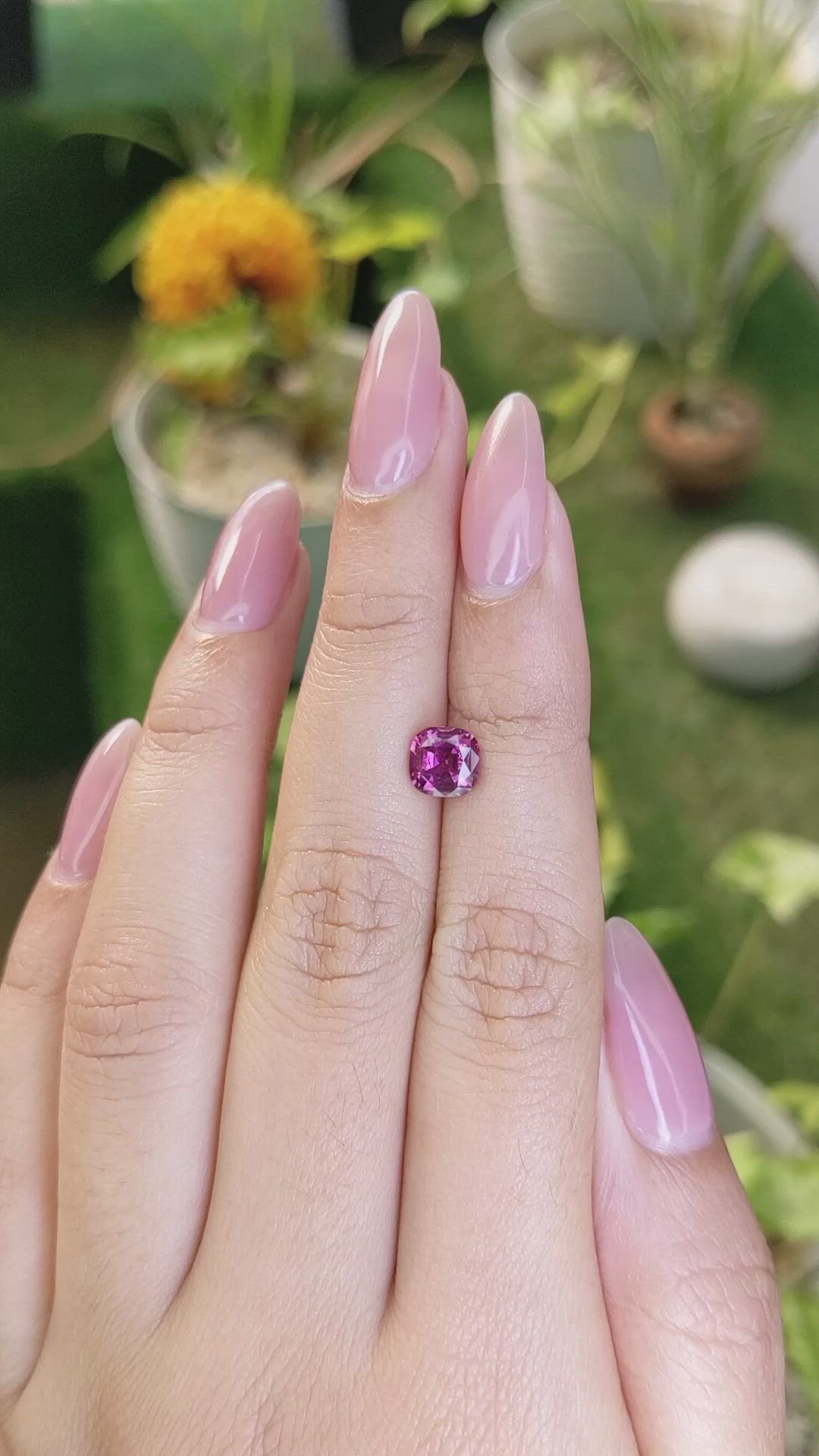 1.33 Ct. Rhodolite Garnet from Madagascar Size Video