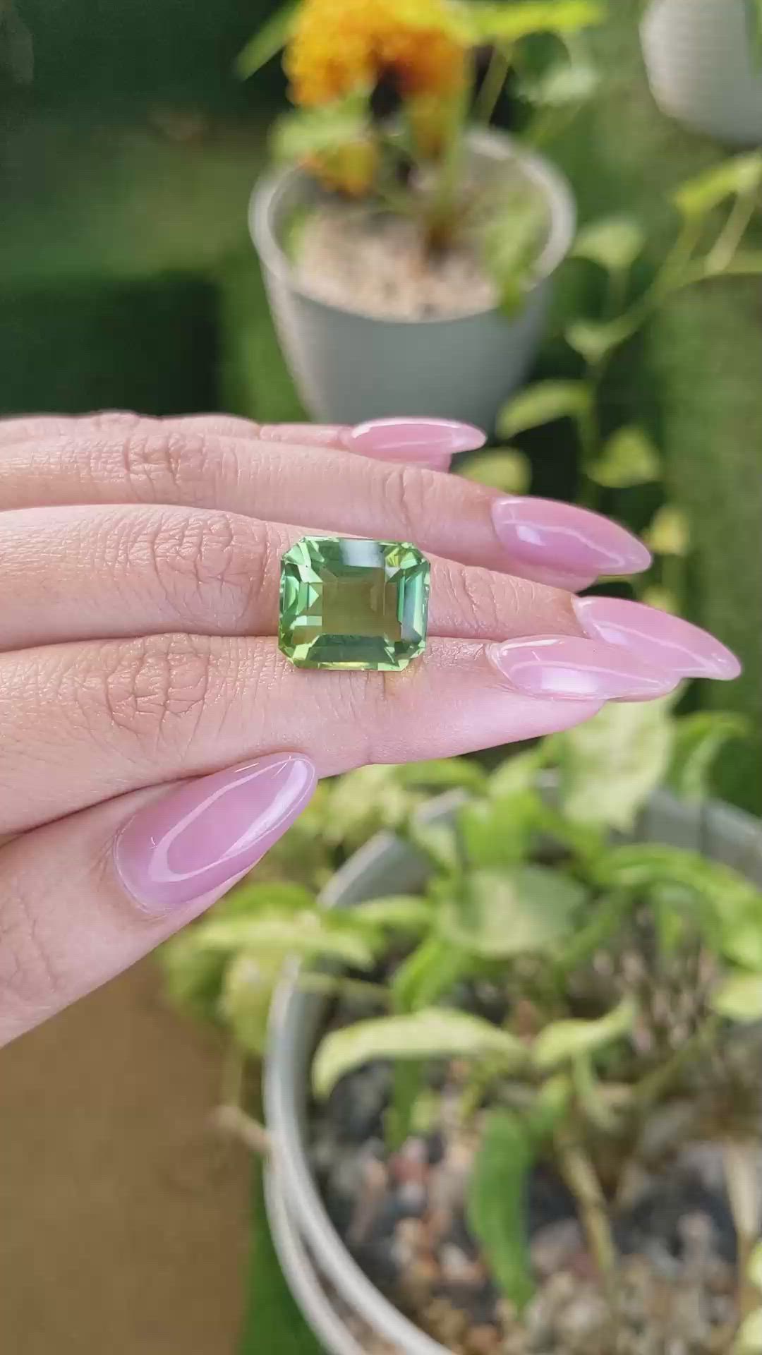 13.94 Ct. Prasiolite from Madagascar Size Video