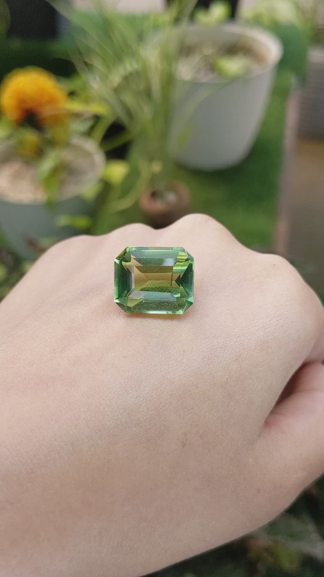 17.64 Ct. Prasiolite from Madagascar Size Video