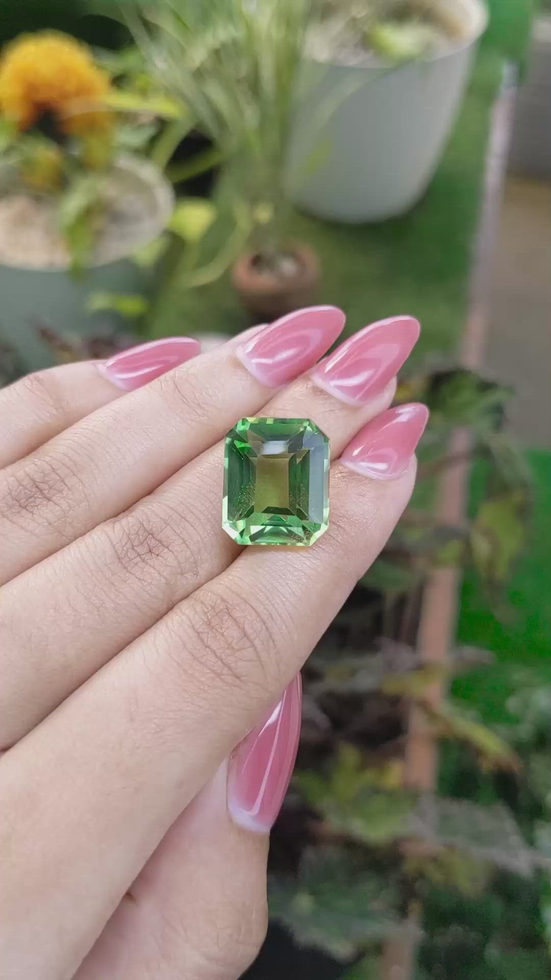 17.64 Ct. Prasiolite from Madagascar Size Video