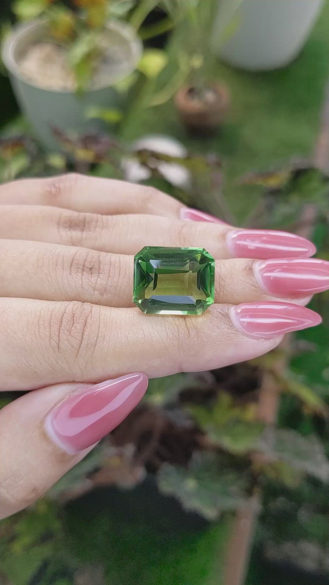 17.64 Ct. Prasiolite from Madagascar Size Video