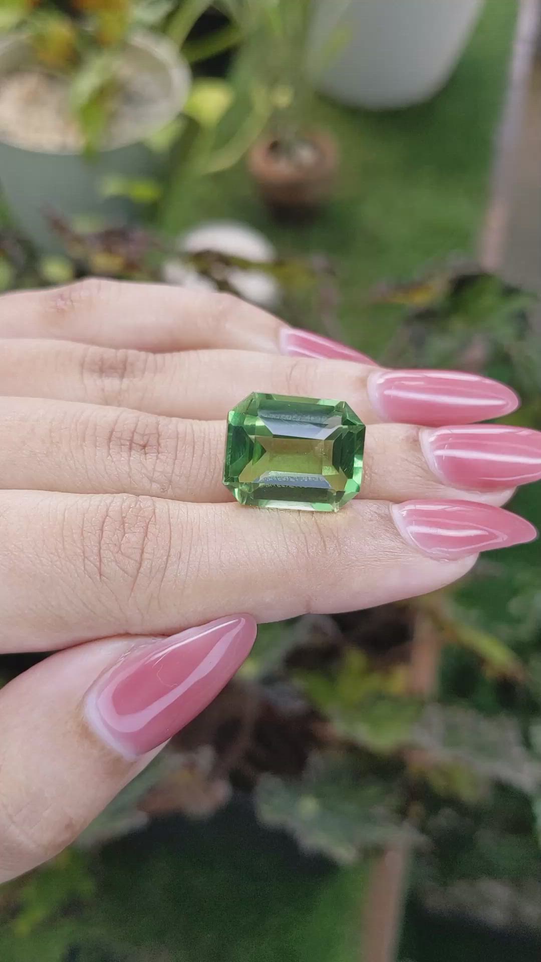 16.10 Ct. Prasiolite from Madagascar Size Video