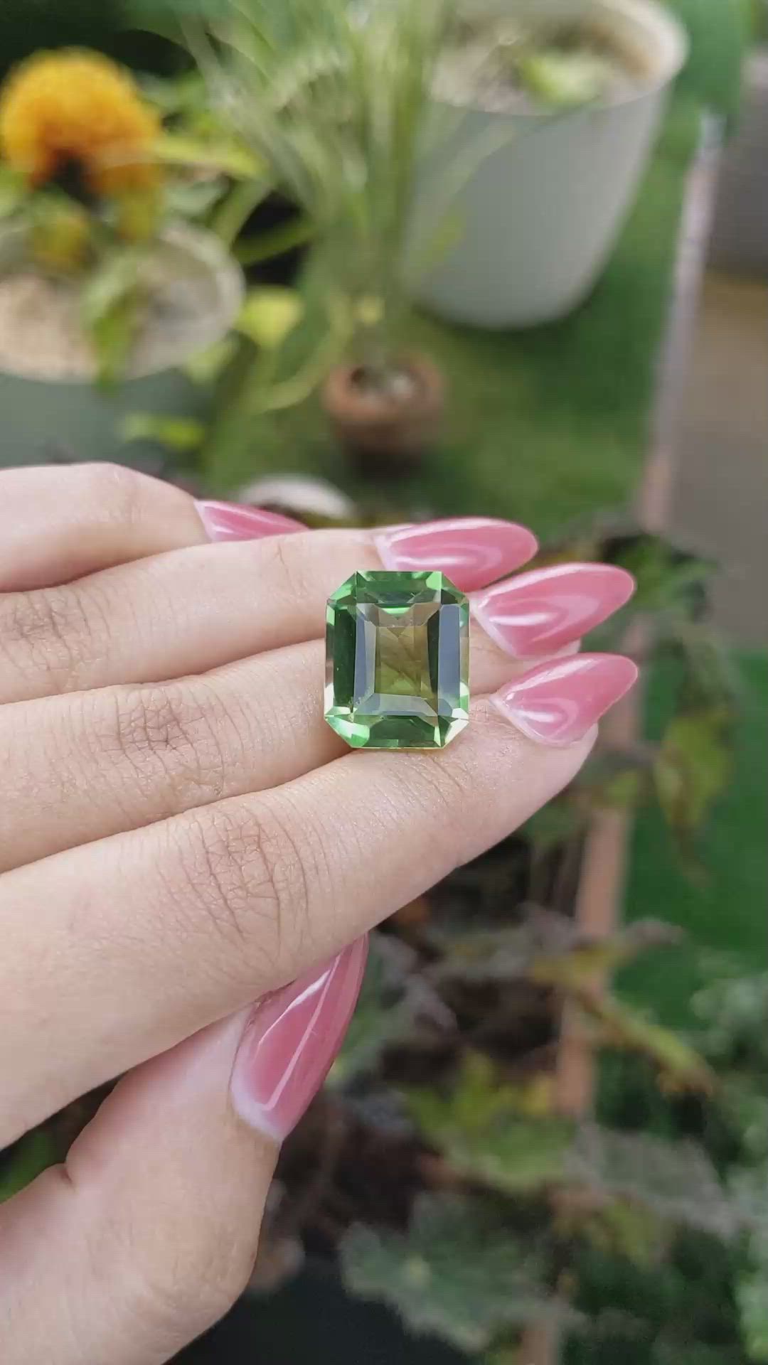 16.10 Ct. Prasiolite from Madagascar Size Video