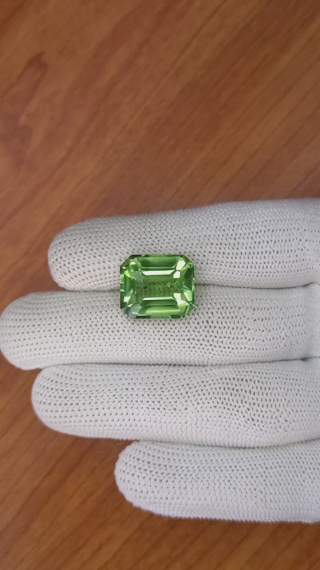 13.35 Ct. Prasiolite from Madagascar Size Video