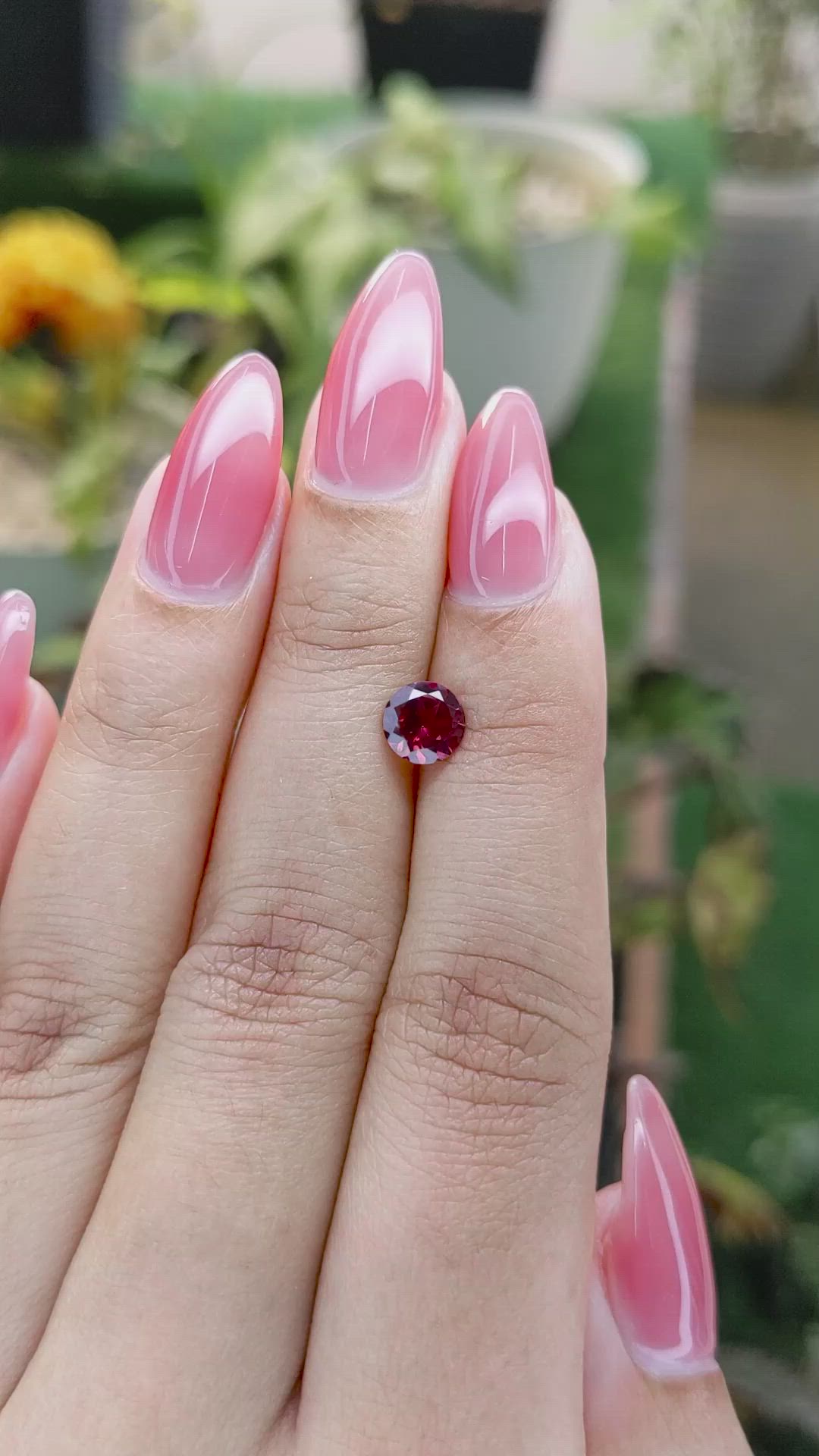 0.94 Ct. Almandine Garnet from Ceylon (Sri Lanka) Size Video