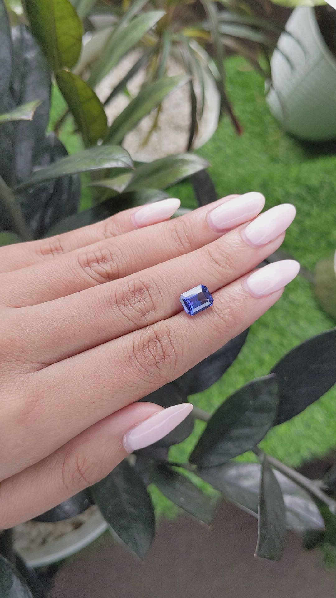 2.55 Ct. Tanzanite from Tanzania Size Video