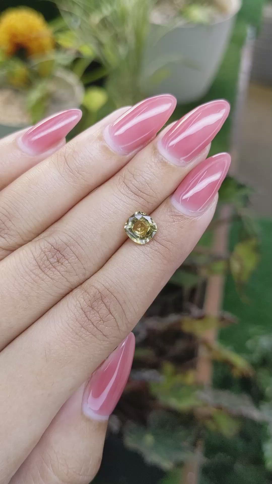 1.58 Ct. Chrysoberyl from Ceylon (Sri Lanka) Size Video