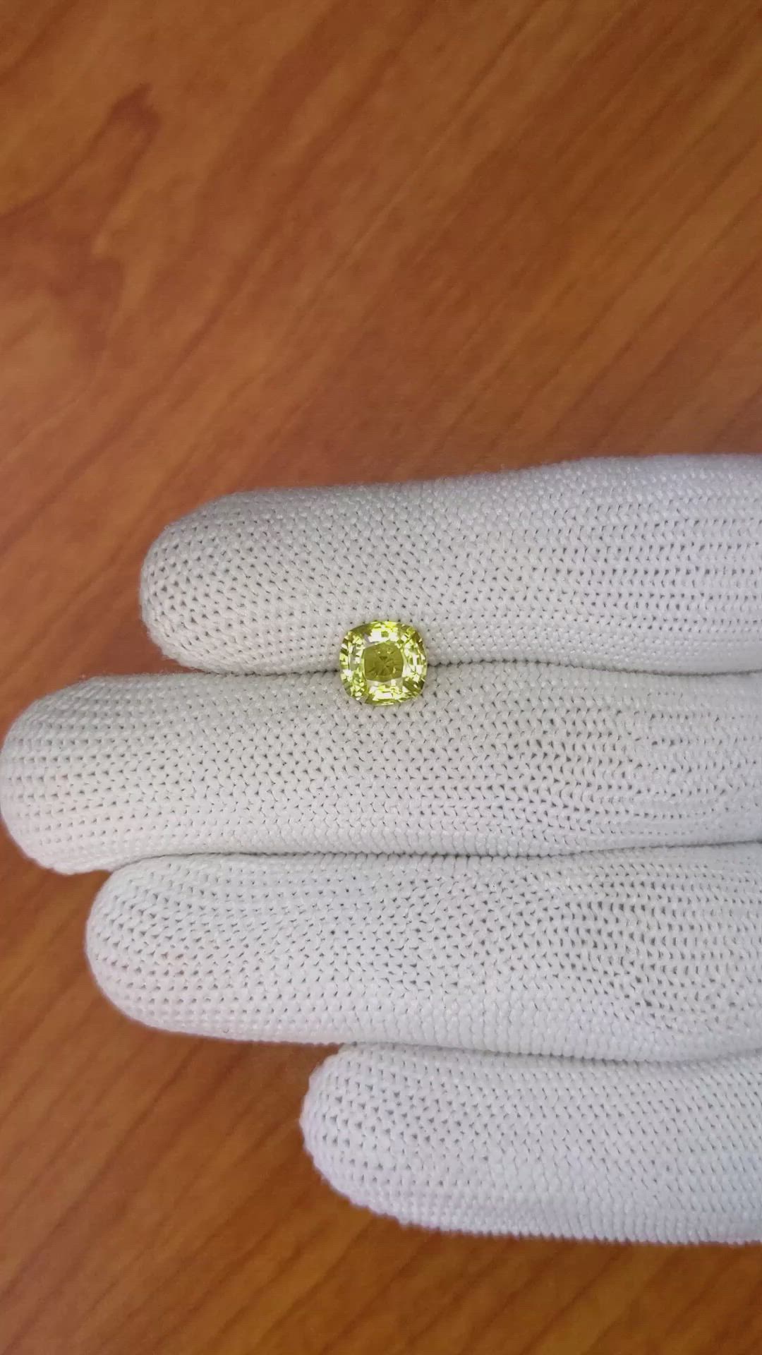 1.58 Ct. Chrysoberyl from Ceylon (Sri Lanka) Size Video